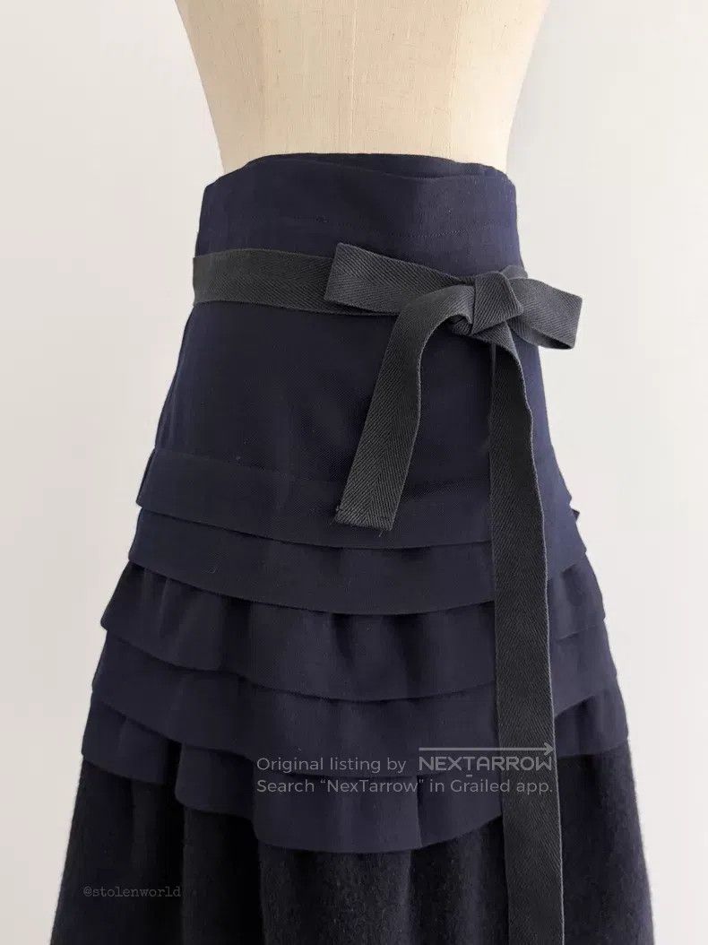 Comme des Garcons Comme Des Garcons size M Tie Wrap Layered Cake Skirt Size 22" - 7 Thumbnail