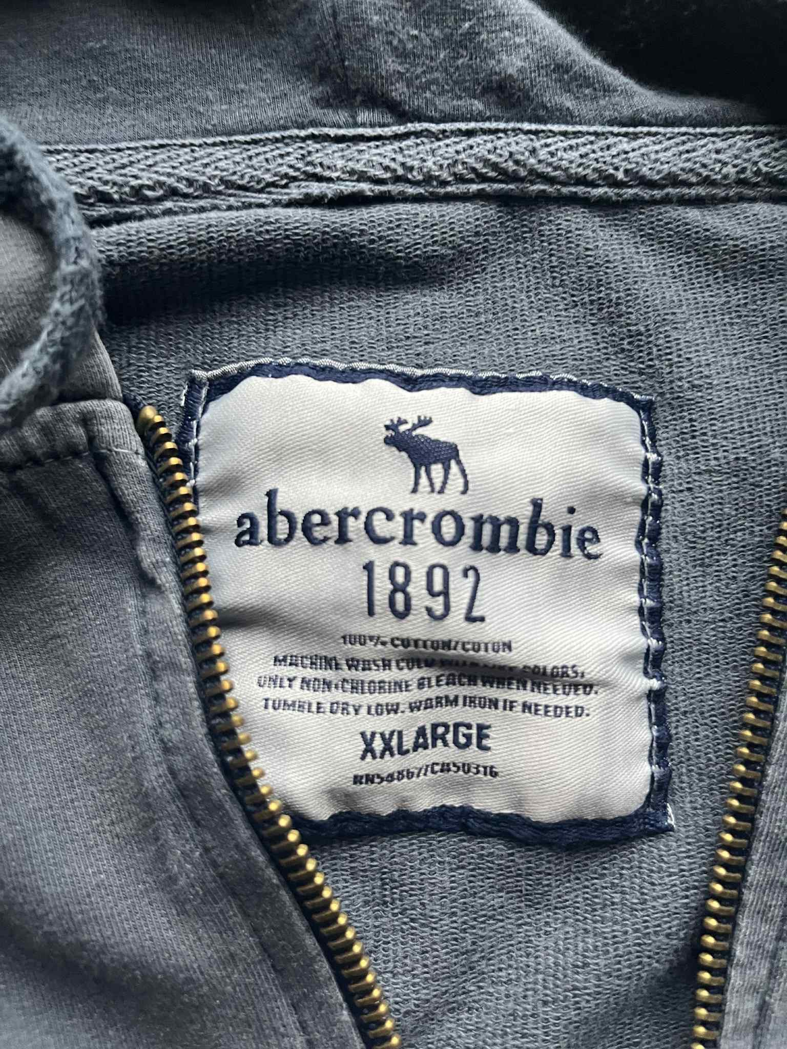 Abercrombie & Fitch Abercrombie & Fitch 2000s Vintage Hoodie Zip-Up (Grey) Size XXL / US 16-18 / IT 52-54 - 3 Thumbnail