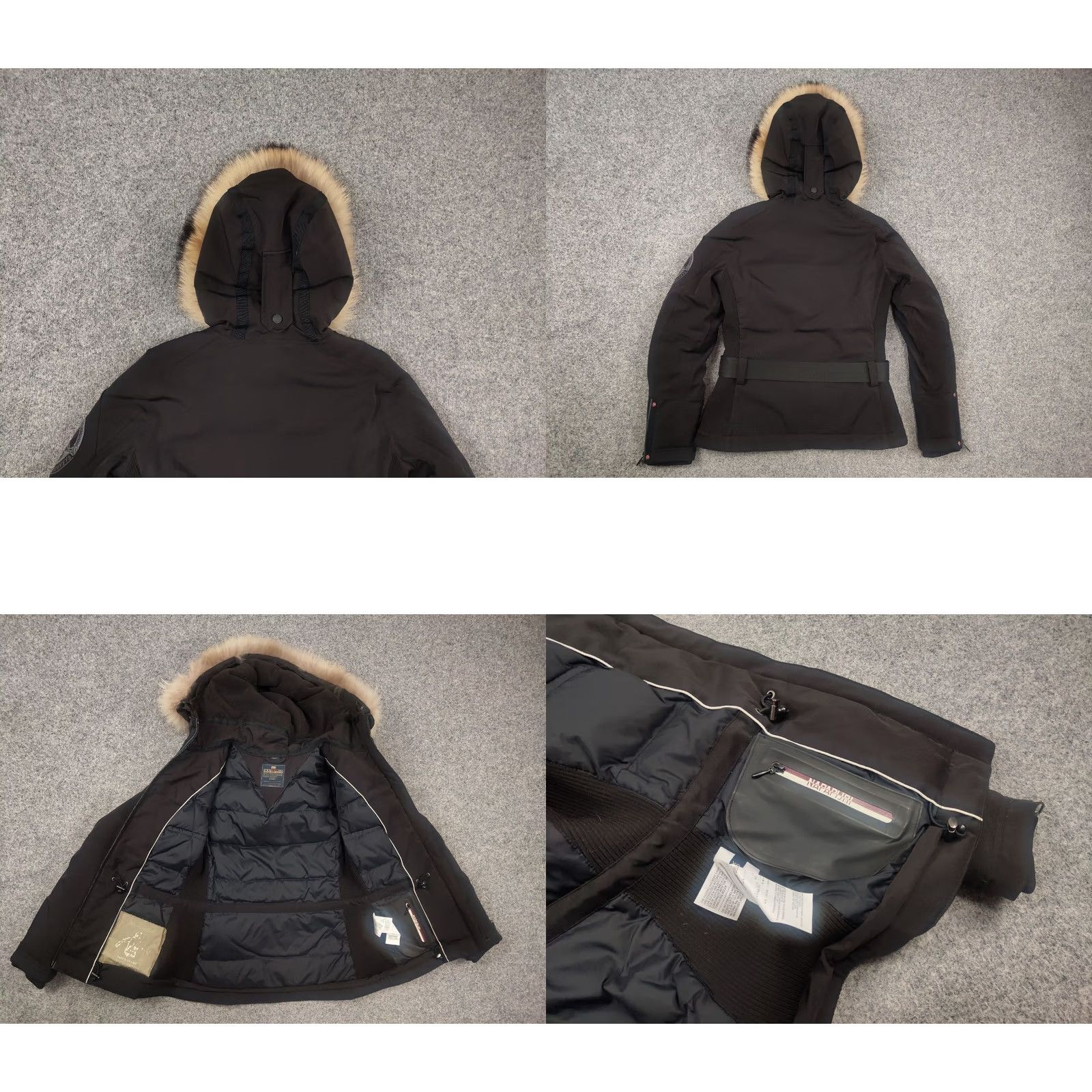 Napapijri Napapijri taped seams GPS Expedition Seams Womens Ski Winter Hooded Fur Jacket Size S / US 4 / IT 40 - 9 Thumbnail