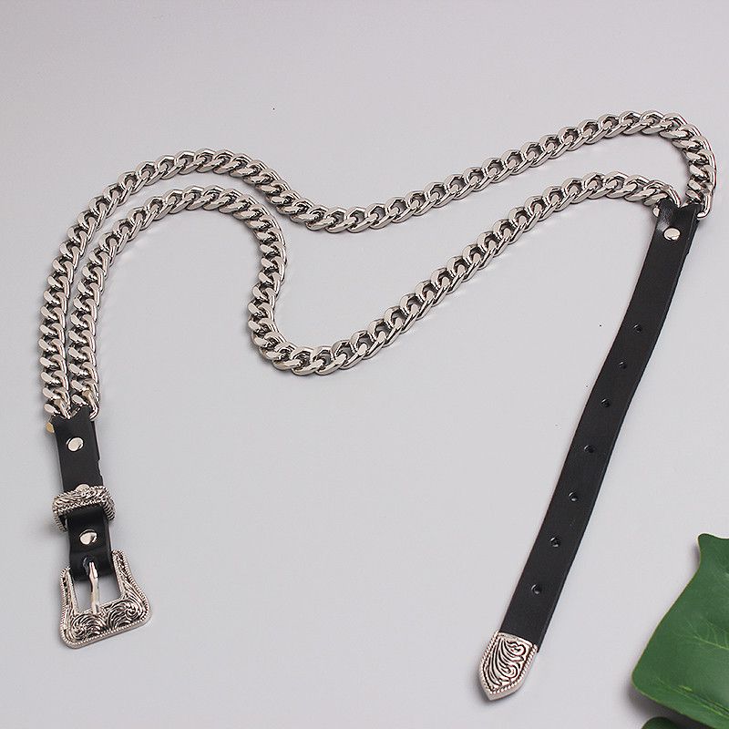 Vintage Carved Buckle Twisted Metal Chain Belts Size ONE SIZE - 6 Thumbnail