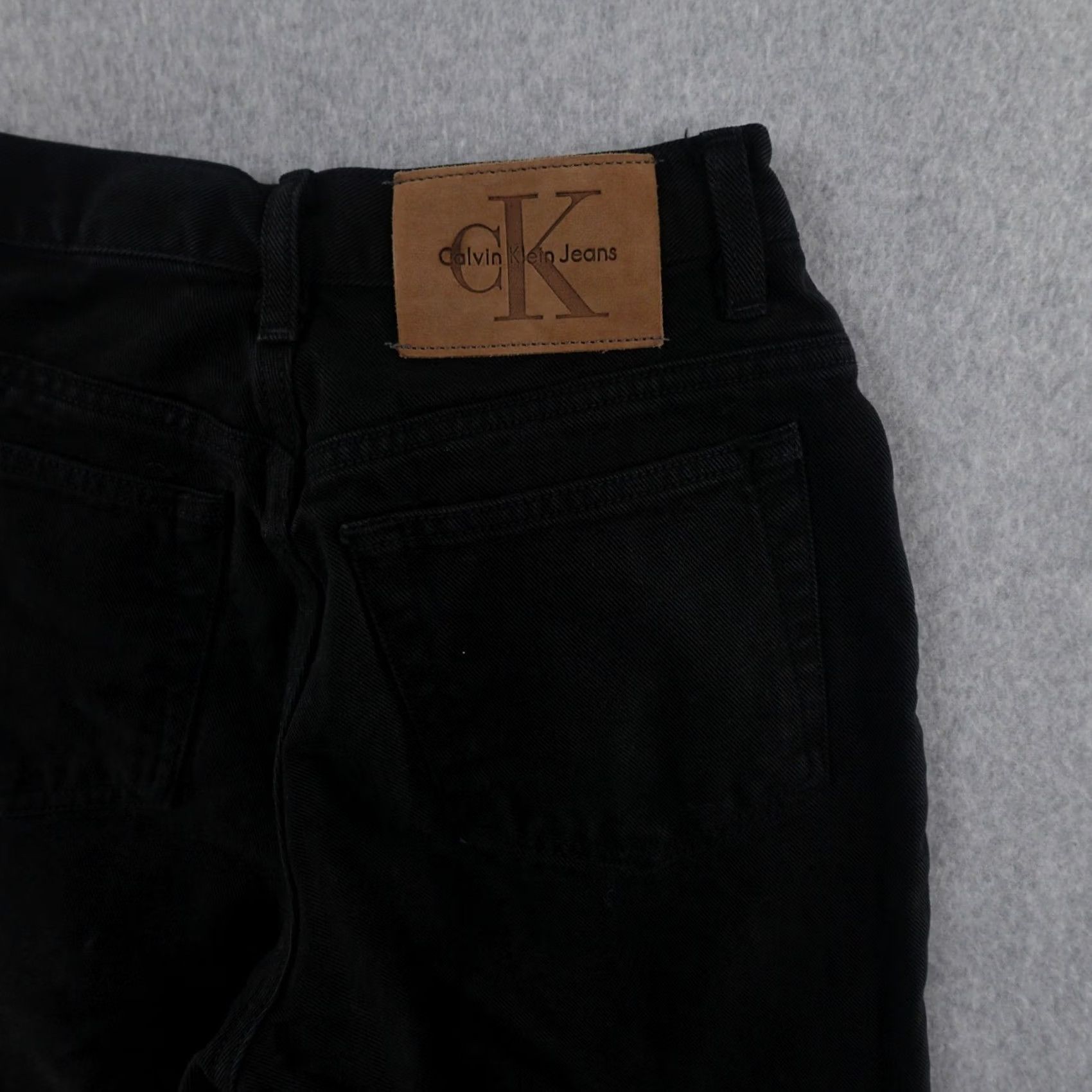 Calvin Klein CK Calvin Klein Jeans Womens 6 Jeans Tapered Regular Black 5-Pocket Denim Cotton Vintage 90s Womens Jeans Size 28" / US 6 / IT 42 - 6 Thumbnail