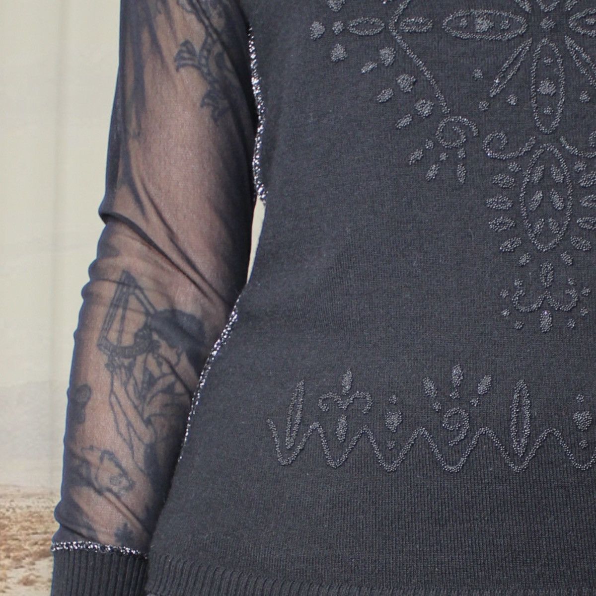Other 🙏🏼CROSS BLACK SWEATER🙏🏼 Size L / US 10 / IT 46 - 4 Thumbnail