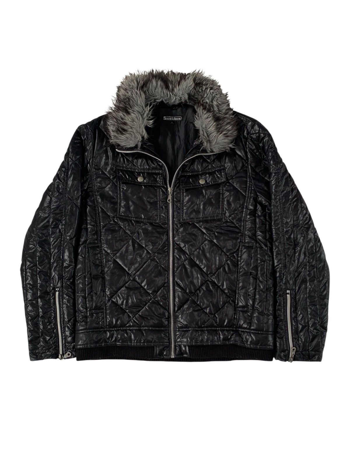 ホット商品 Fur & Patchwork Leather Mart Tornado Jacket Fur Rubbit