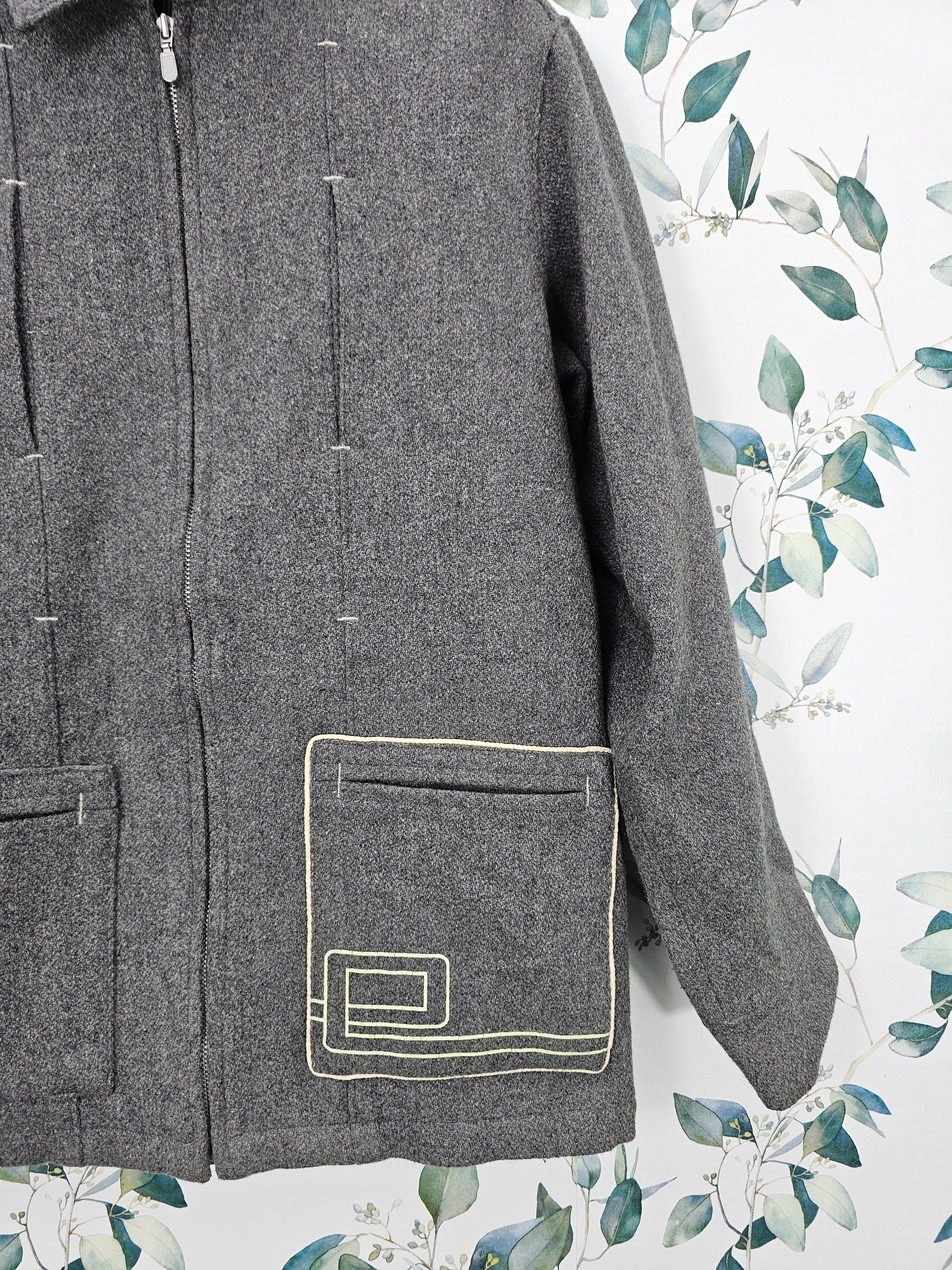 Japanese Brand ENTIA Casual Wool Plaid Checked Designer Jacket J0120 Size US L / EU 52-54 / 3 - 3 Thumbnail