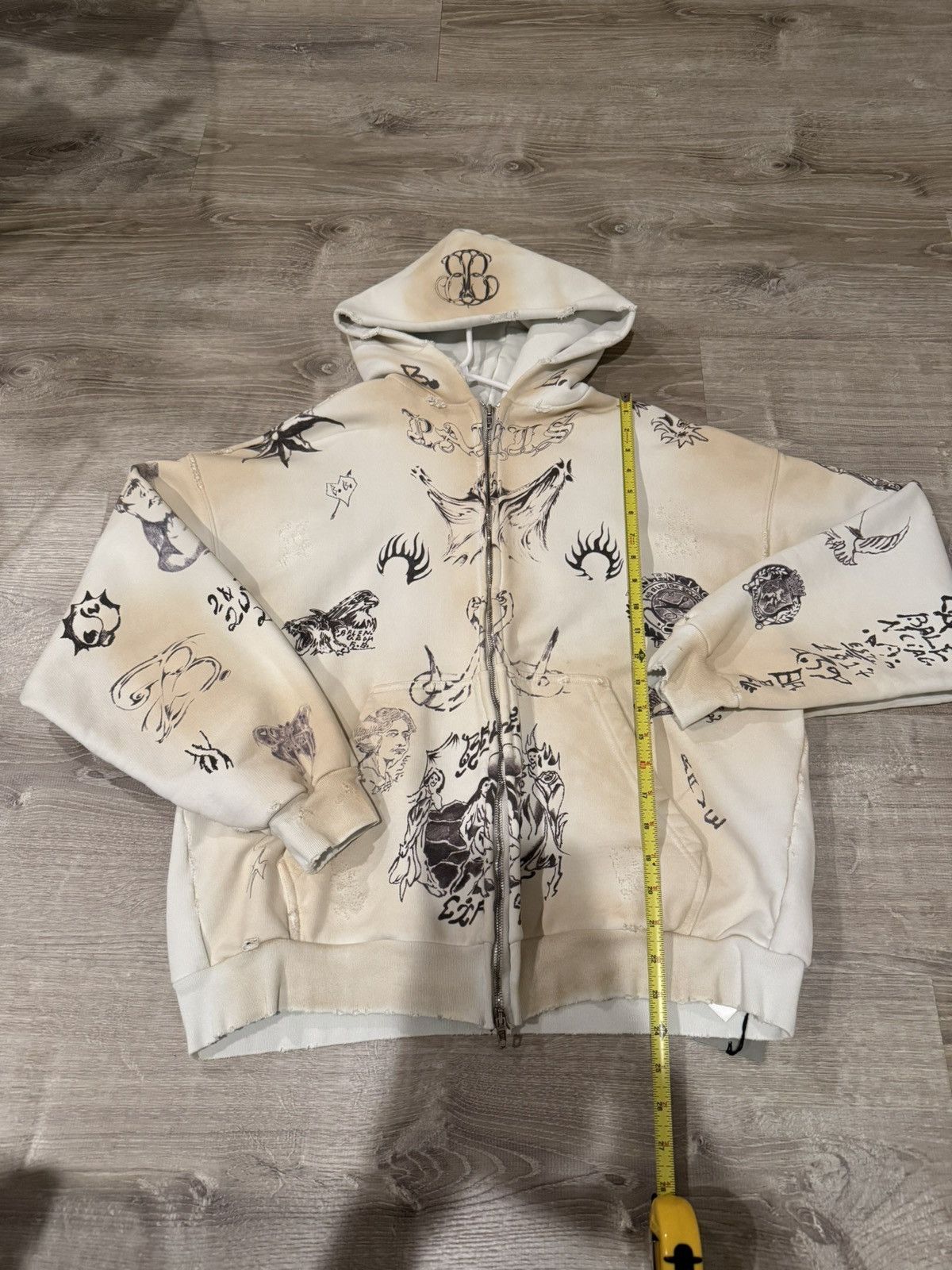 Balenciaga Balenciaga Tattoo Zip Up Hoodie Size US XS / EU 42 / 0 - 3 Thumbnail
