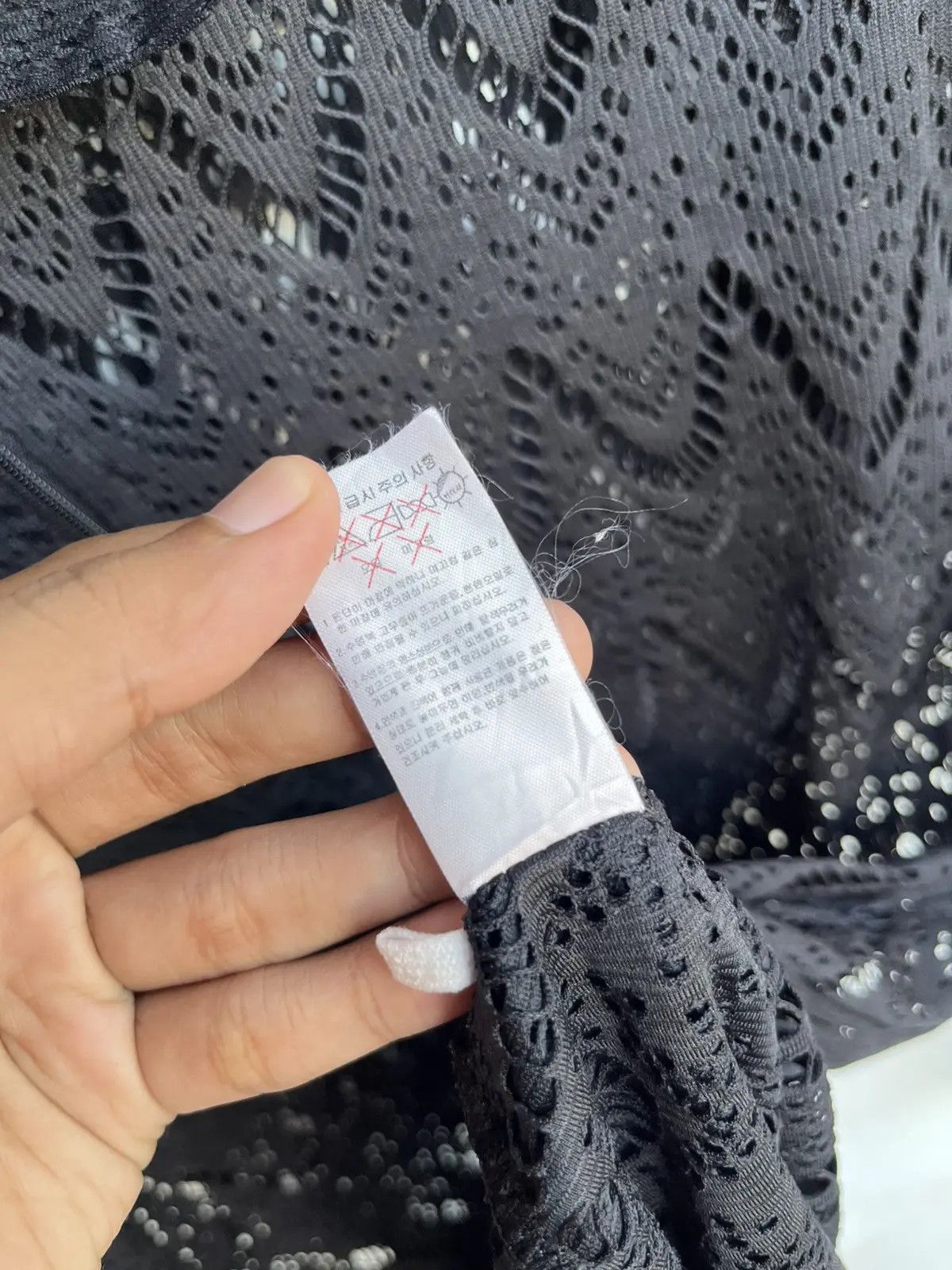 Japanese Brand Vintage Black Crochet Lace Zip Up Hoodie Archive Grunge Size US S / EU 44-46 / 1 - 3 Thumbnail