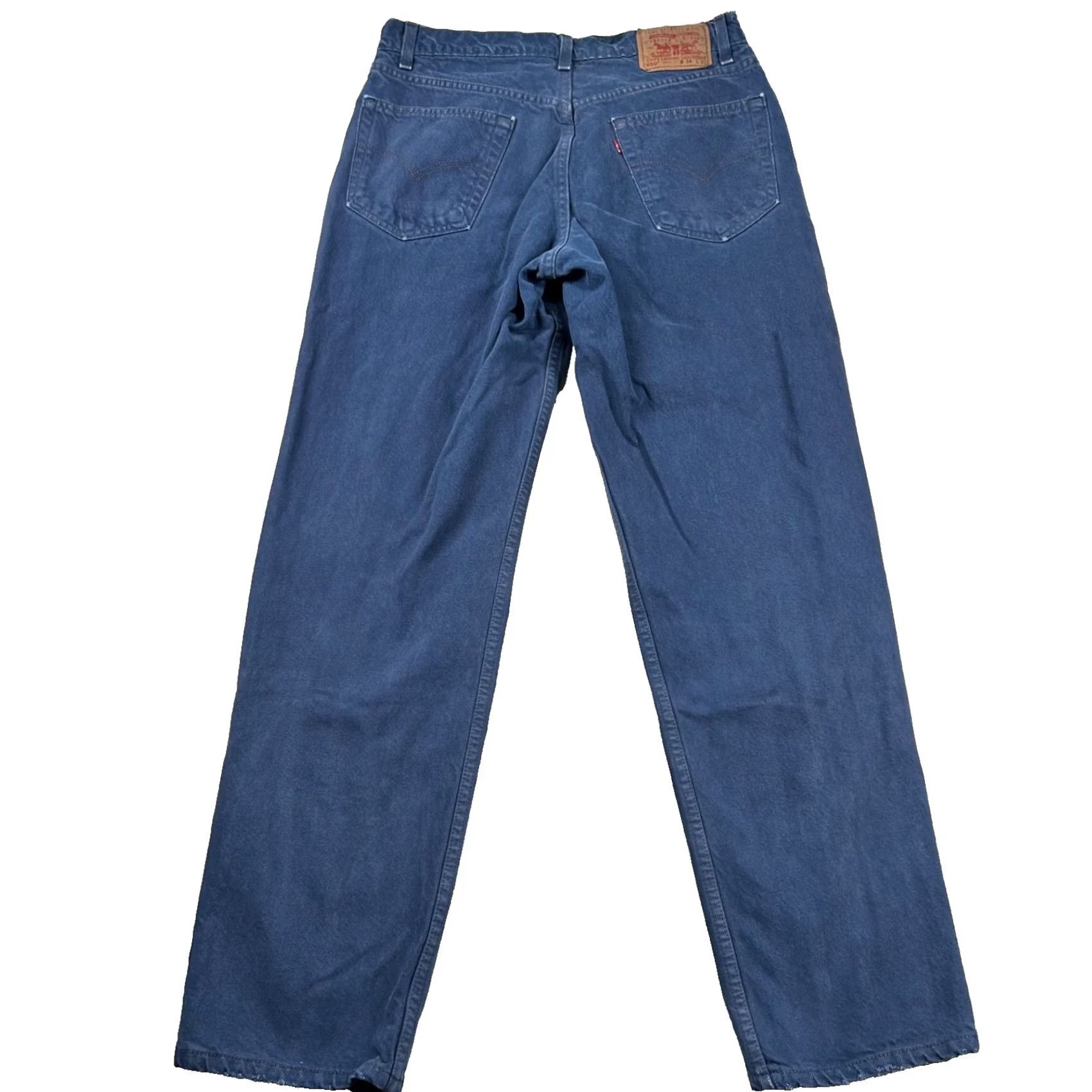 Levi's VINTAGE Levi's 550 Jeans Mens 34x32 Relaxed Fit USA Made Denim Blue 5-Pocket 31 Inseam 90s Style Mens Jeans Size US 34 / EU 50 - 2 Thumbnail