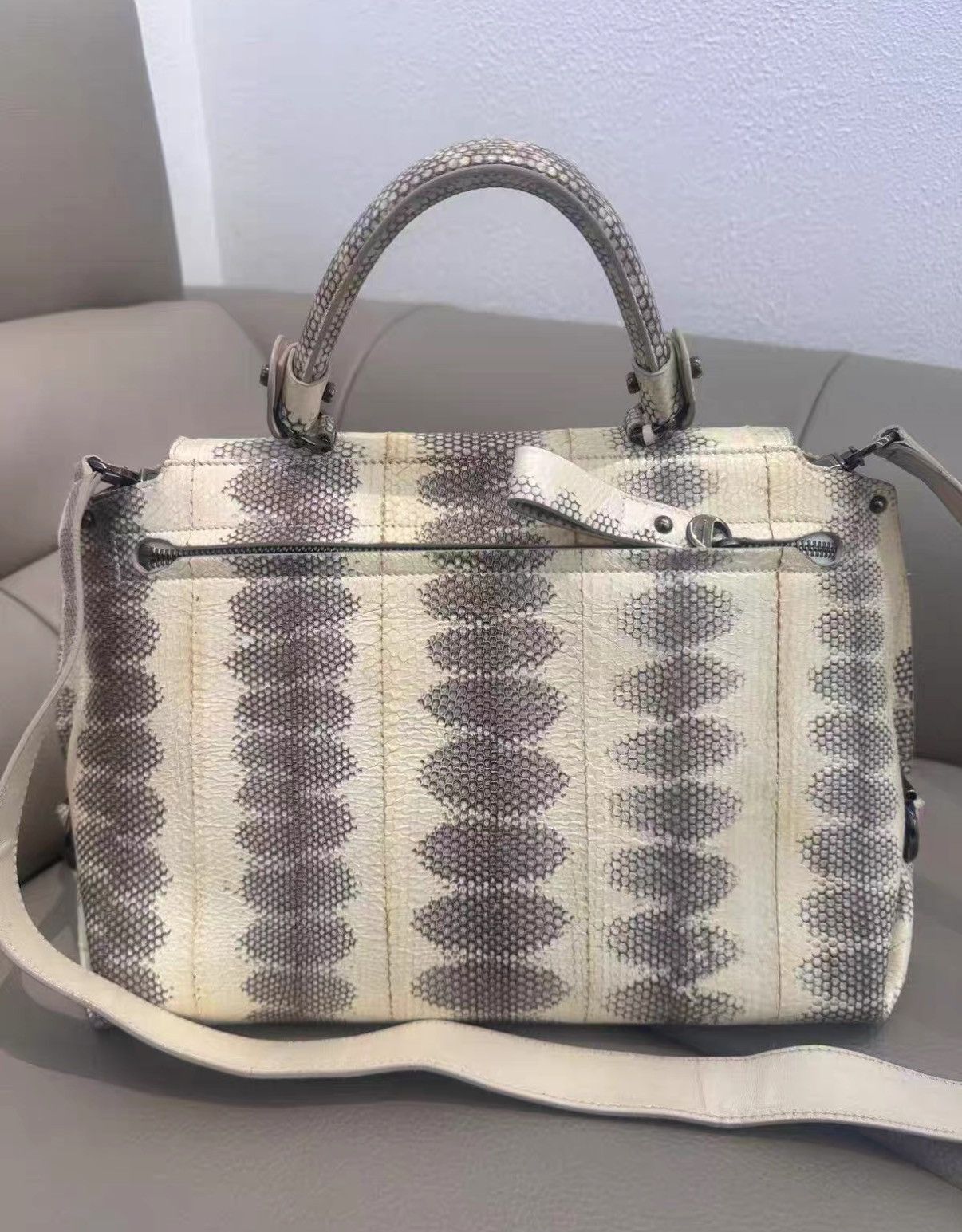 Salvatore Ferragamo Ferragamo snakeskin shoulder and handbag J38 Size ONE SIZE - 3 Thumbnail