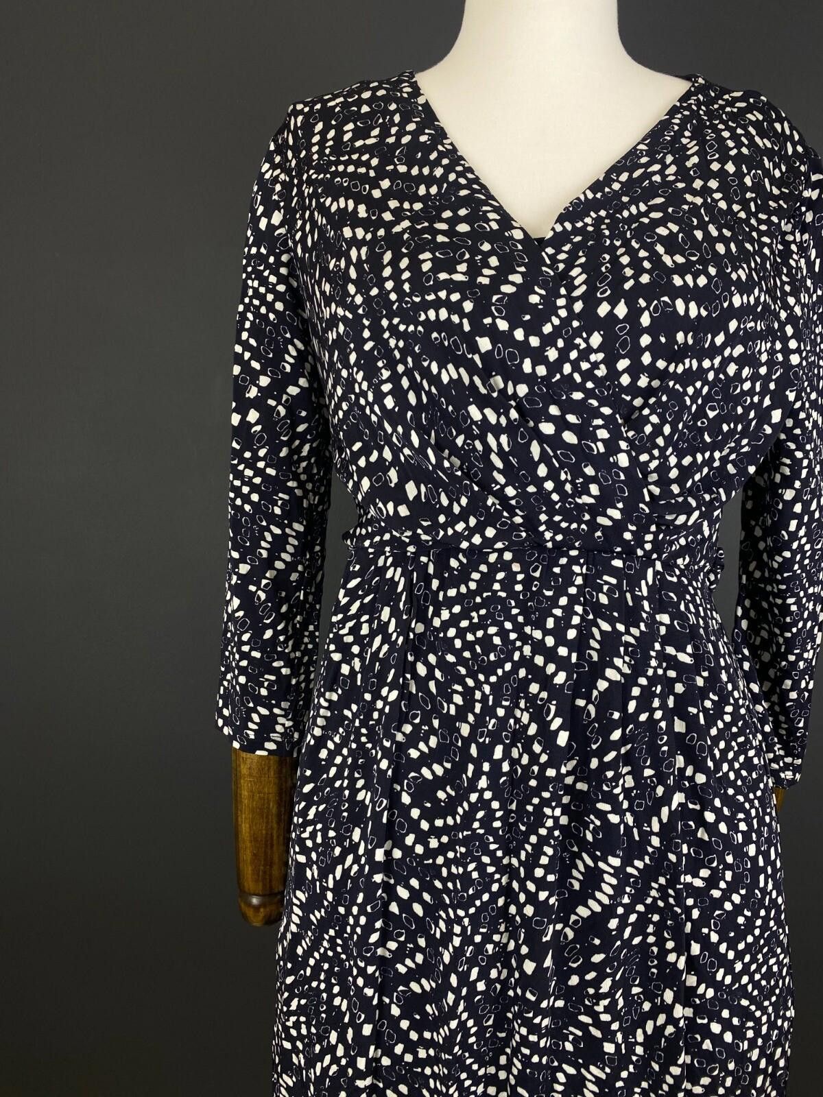 Designer Max Mara Studio Blue Desiner 3/4 Sleeve Midi Dress Size L Size L / US 10 / IT 46 - 4 Thumbnail