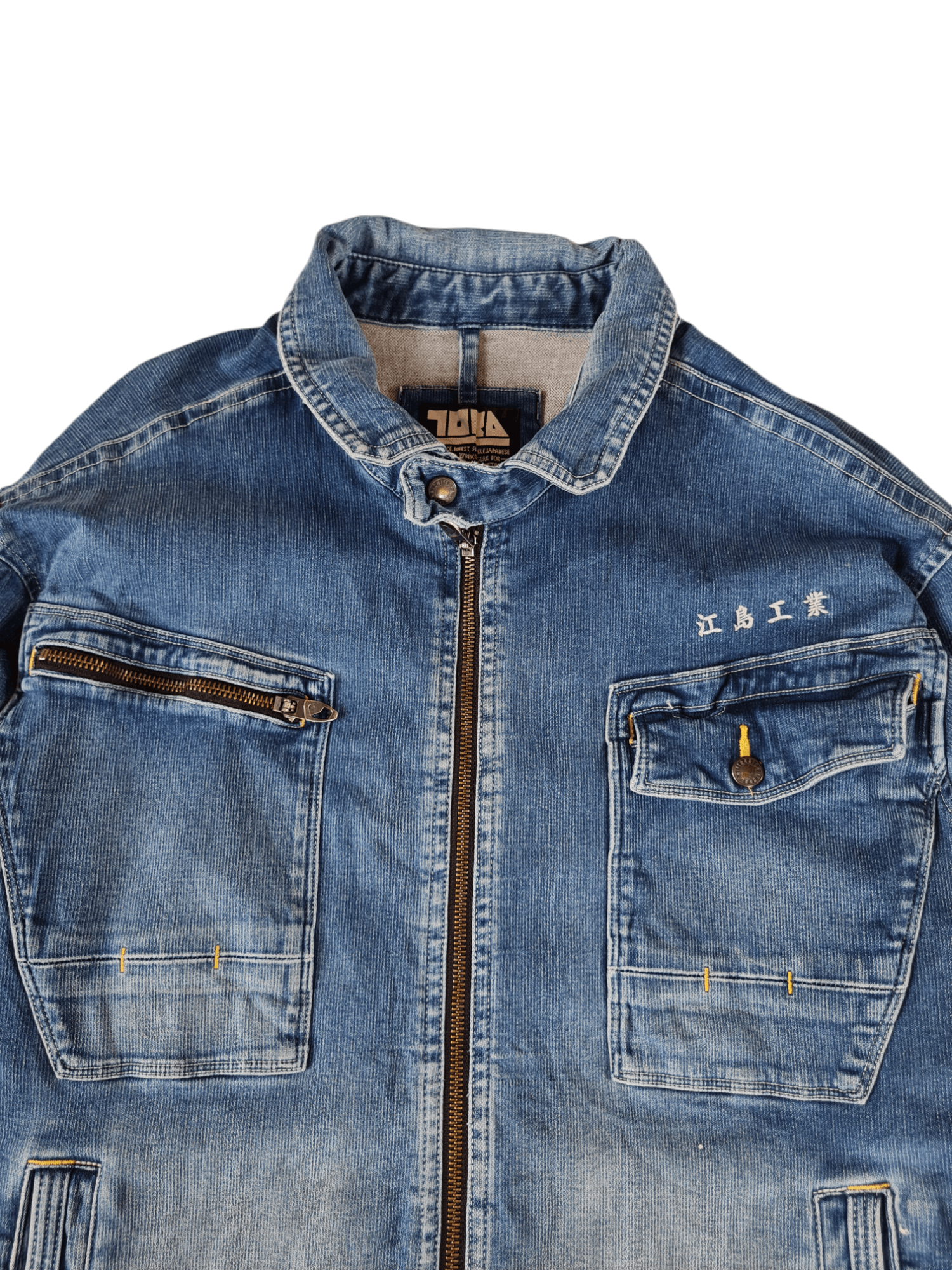 Japanese Brand × Vintage Vtg Tora Denim Jacket Blue Size US L / EU 52-54 / 3 - 3 Thumbnail