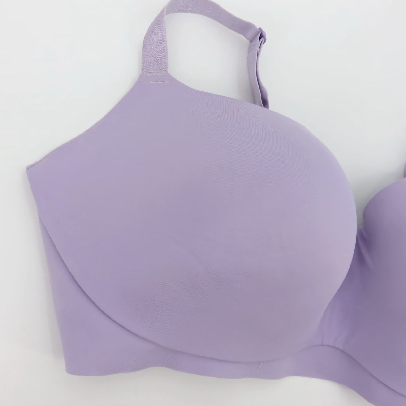 Vintage EBY Large DD LDD Balconette Bra Push Up Wireless Lilac Purple All Day Ultimate Size ONE SIZE - 2 Thumbnail