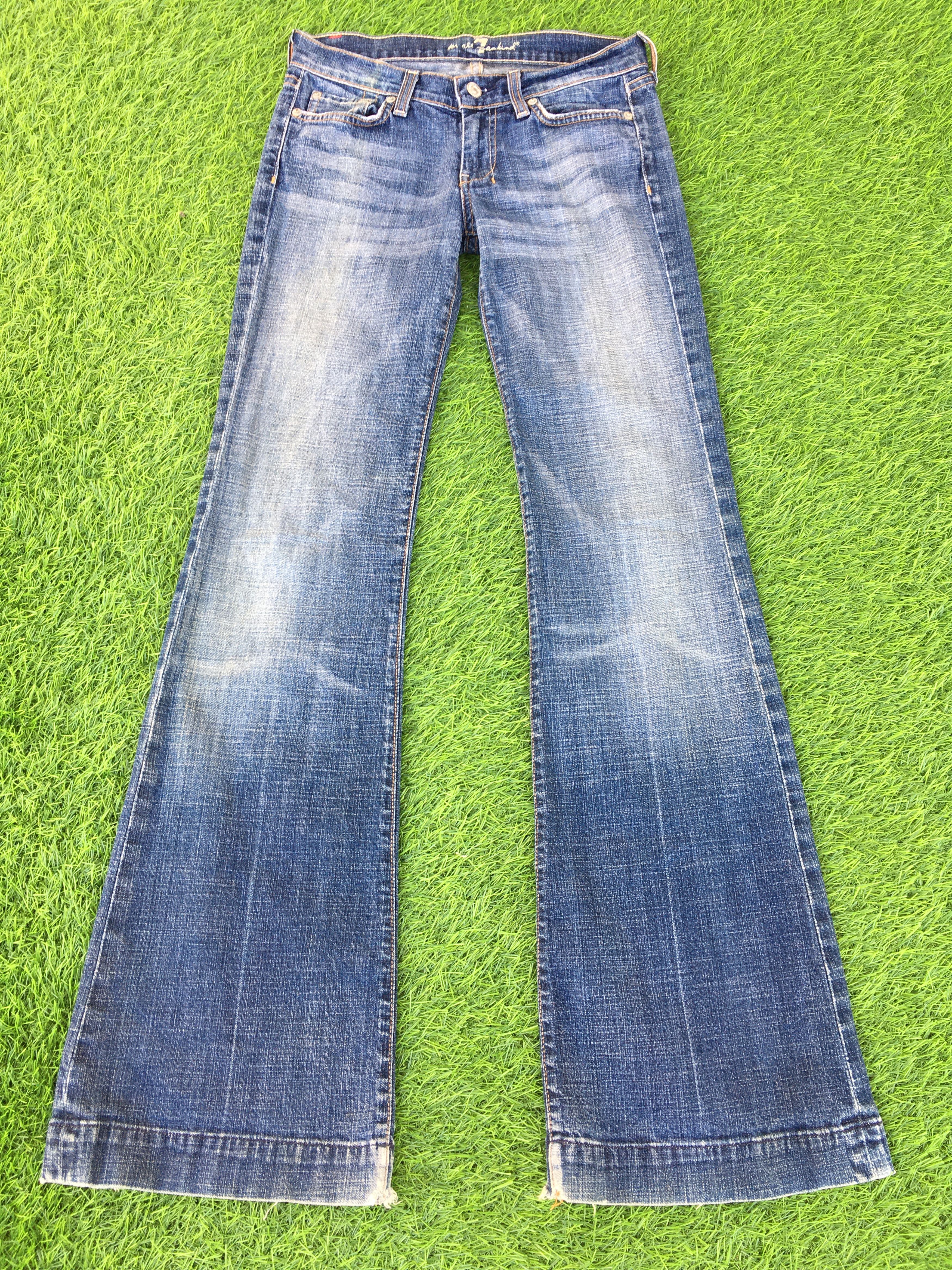 Designer Y2K Low Rise Distressed Flare Jeans D-1052 Size 26" / US 2 / IT 38 - 1 Thumbnail