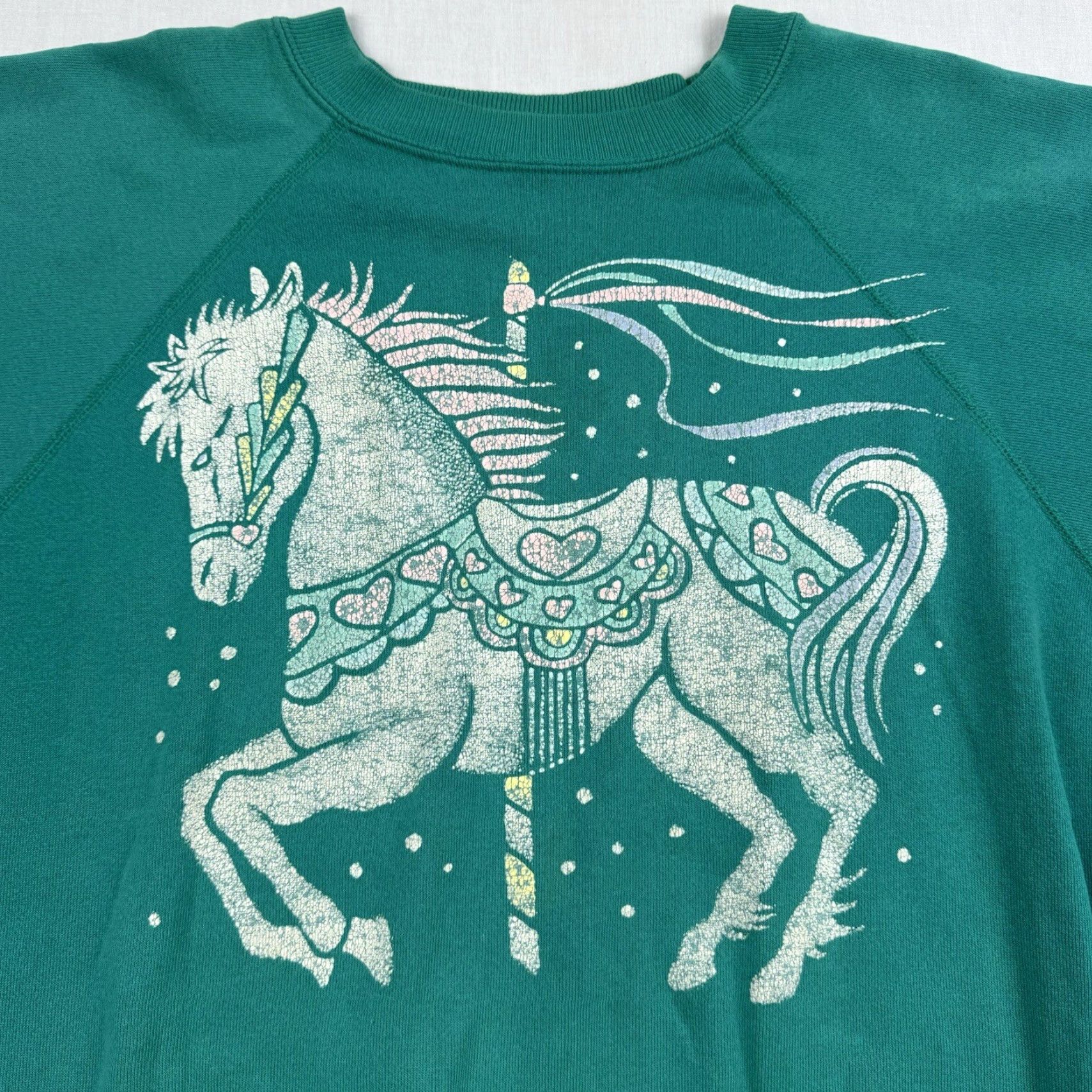 Hanes VINTAGE Hanes Sweatshirt Adult XL Blue Solid Pullover 90s Horse Fair Mens Size US XL / EU 56 / 4 - 3 Thumbnail