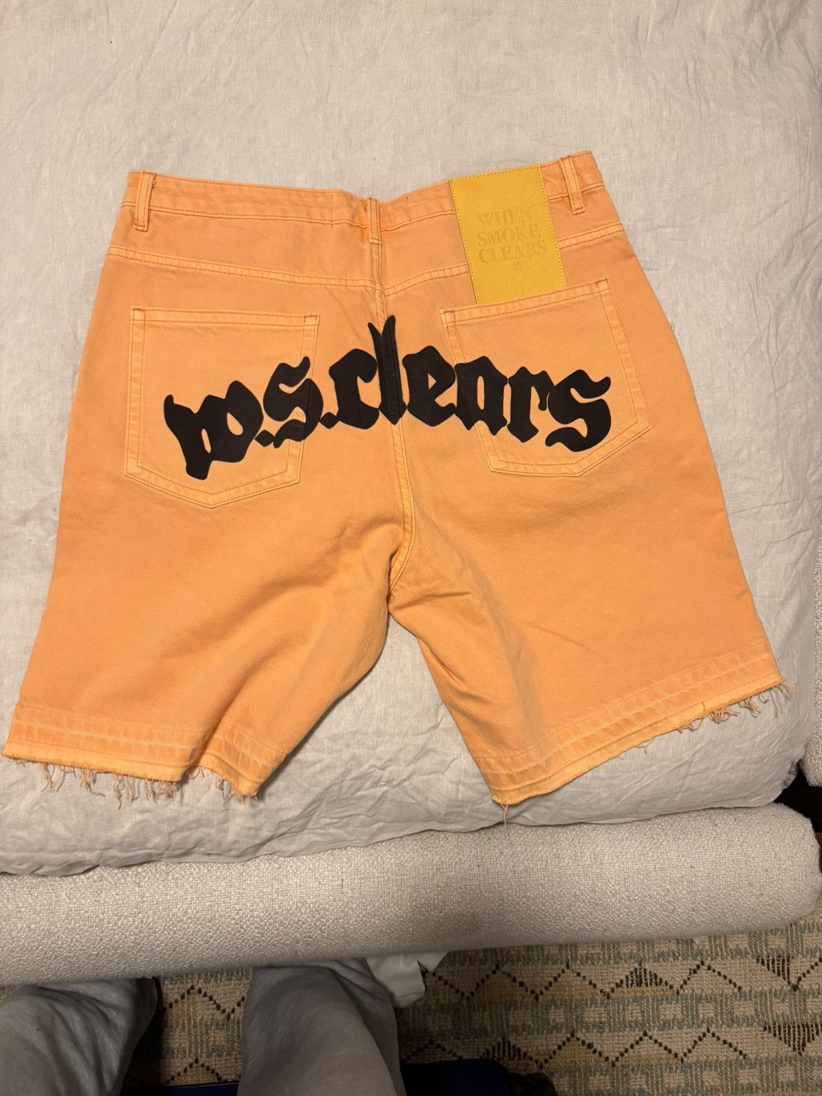 Whensmokeclears WHENSMOKECLEARS Denim Heartwear Shorts Size US 36 / EU 52 - 2 Thumbnail