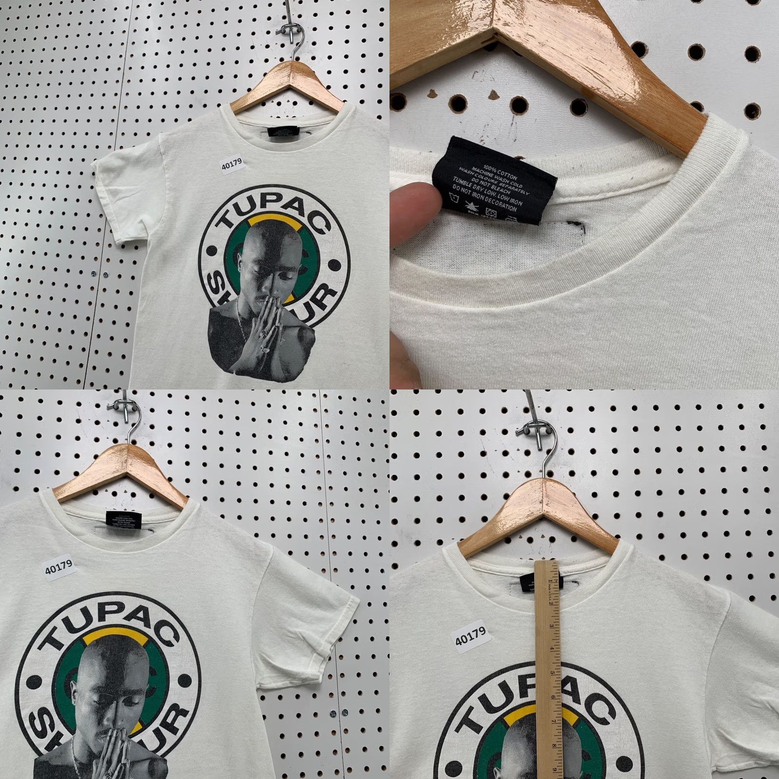 Vintage VINTAGE Cross Colours Tupac Shakur Shirt Mens XS White Hip Hop Graphic Print T-Shirt, 16x25, Short Sleeve, Crew Neck, 90s Mens XS Size US XS / EU 42 / 0 - 8 Thumbnail