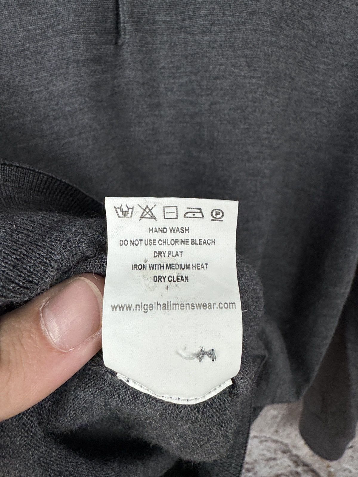 Reiss Nigel Hall Men’s Long Sleeve Polo Sweater Dark Gray Size M Size US M / EU 48-50 / 2 - 8 Thumbnail