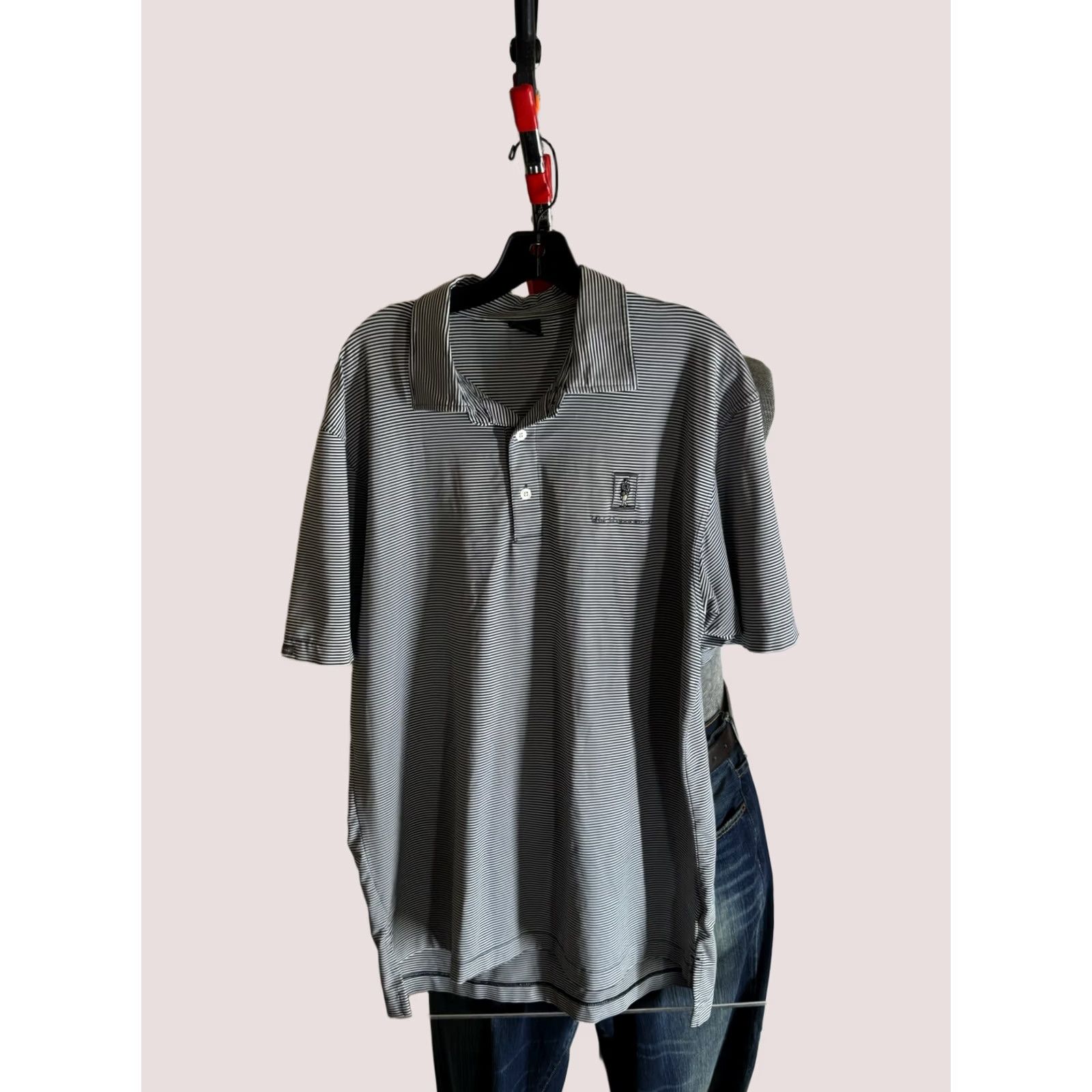 Vintage Dunning Golf POLO SHIRT Old Greenwood Large L Poly Mens Size US L / EU 52-54 / 3 - 1 Thumbnail