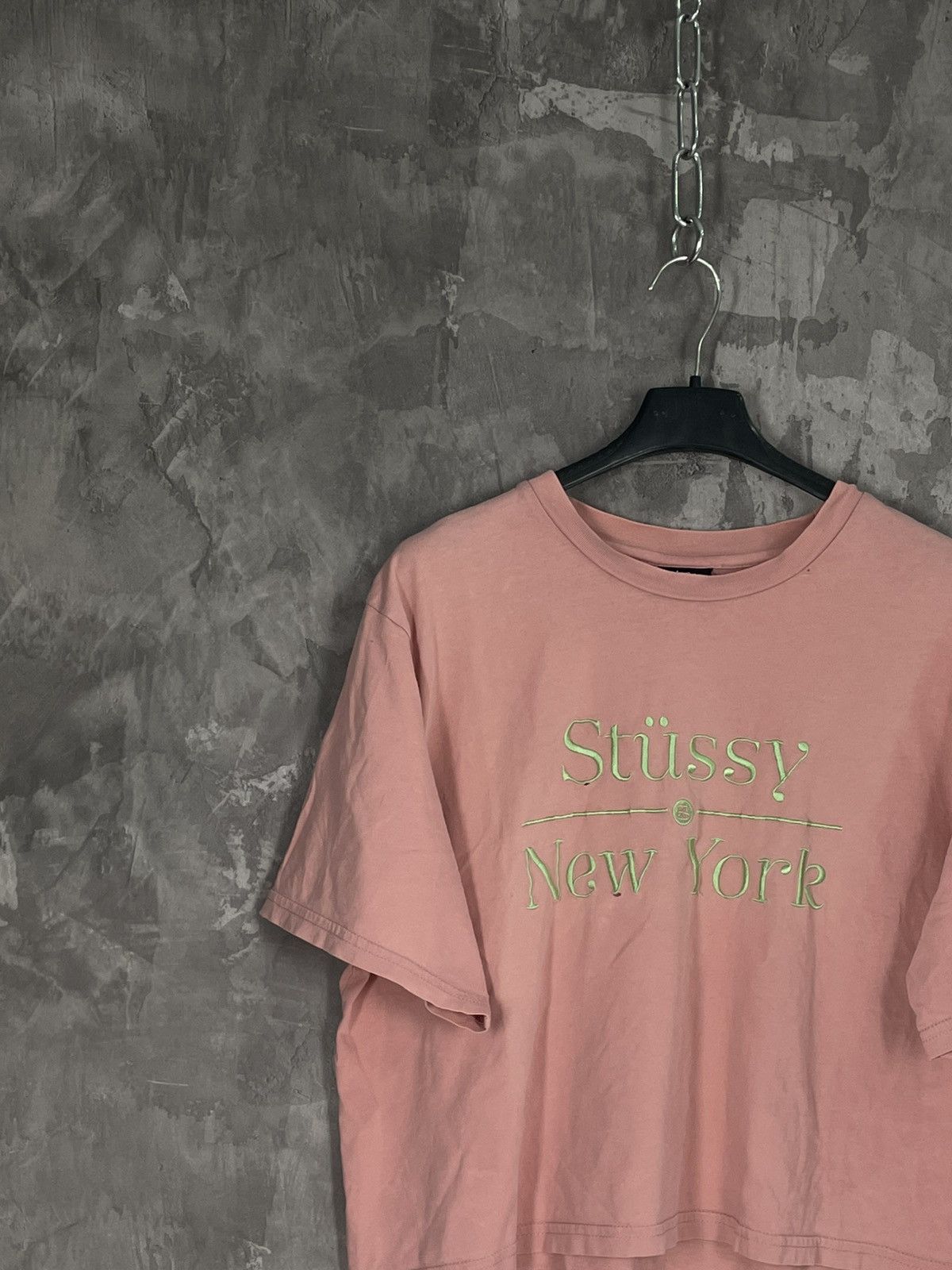 Stussy × Vintage Stussy Vintage T Shirt Rap Deadstock Crop Big Logo Size M / US 6-8 / IT 42-44 - 3 Thumbnail