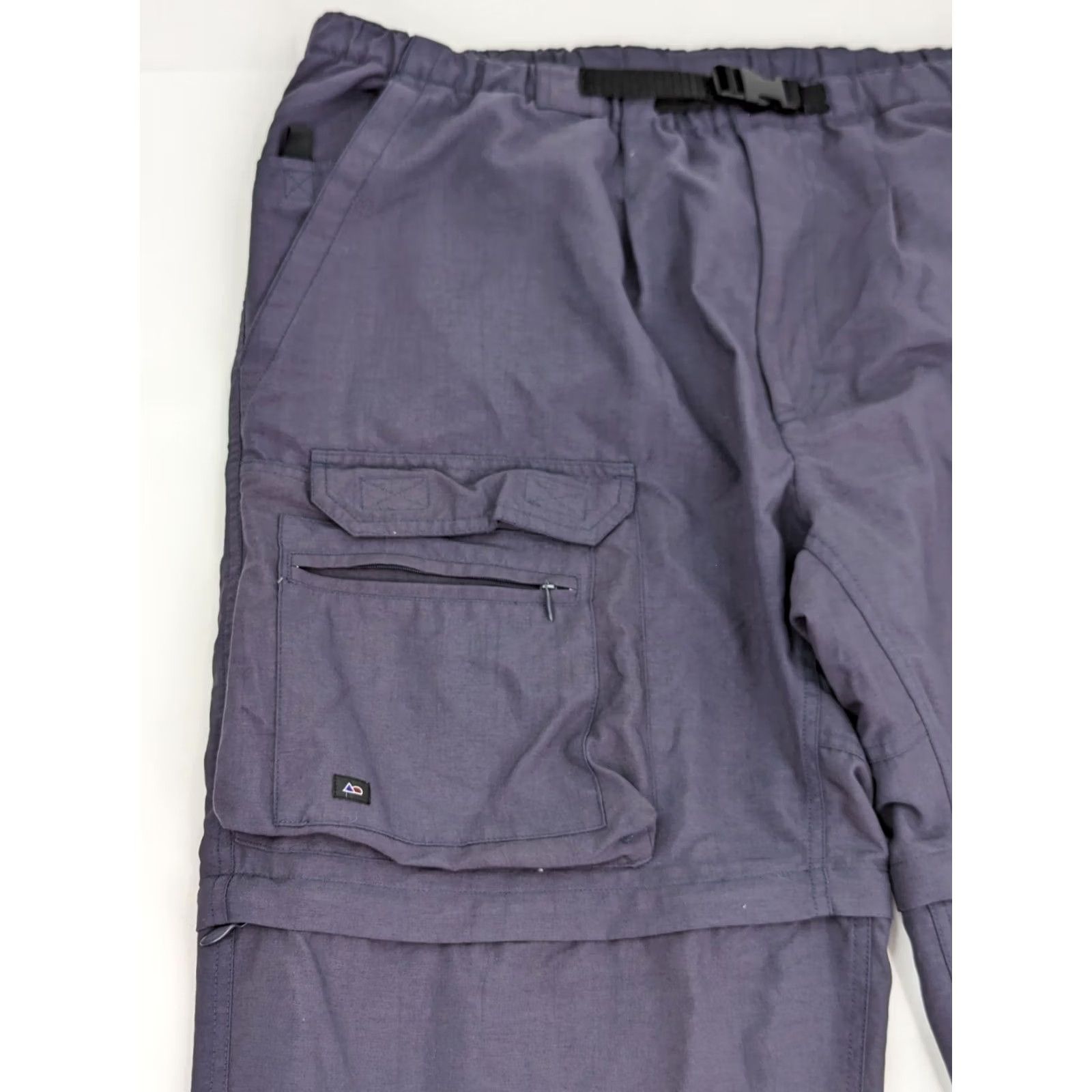Vintage VTG Outersport Cargo Pants / Shorts 2XL Blue Men 40x31 5-Pocket Convertible Wide-Leg 90s Style Cargo (Adult) Mens Size US 39 - 2 Thumbnail
