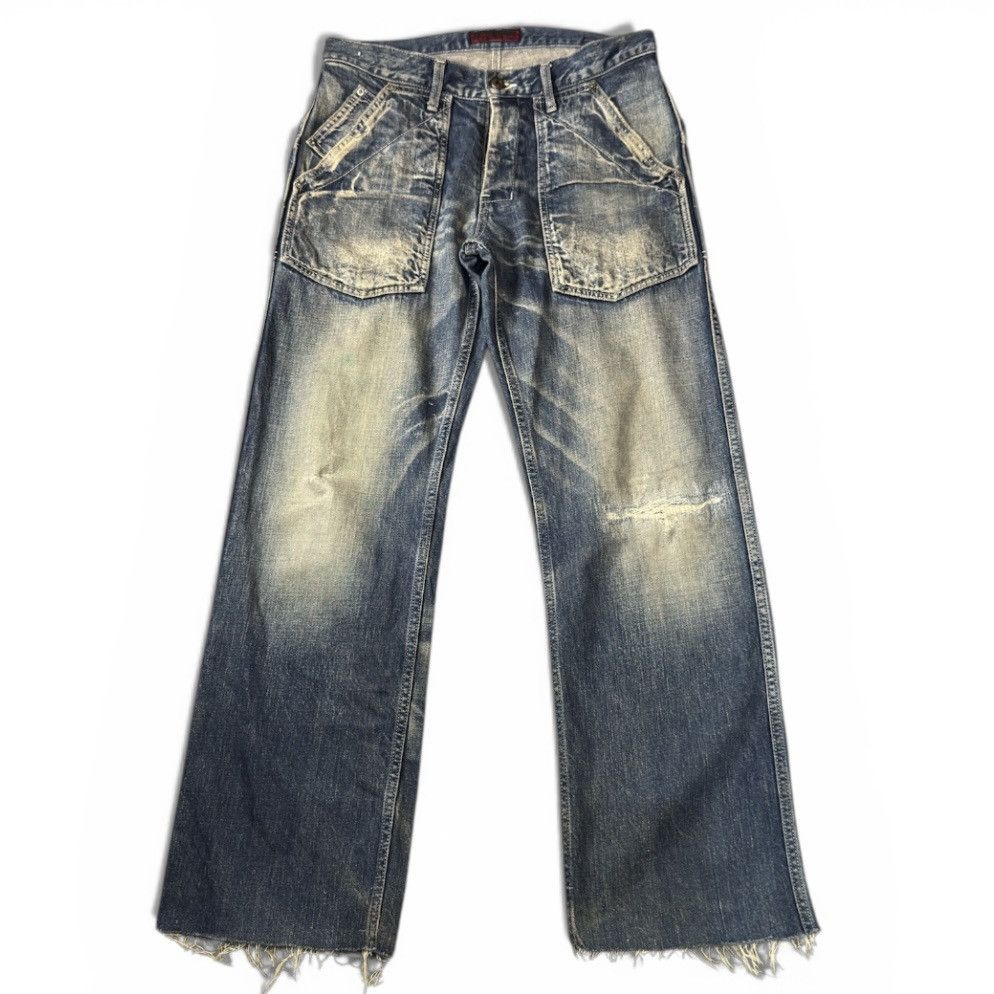 KOJIMA GENES Japanese Heavy Vintage Johnbull Kojima Japan Workwear Denim Size US 31 - 2 Thumbnail
