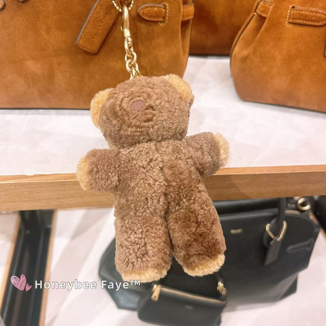 Coach Teddy Bear Bag Charm In Shearling CCO67 Size ONE SIZE - 6 Thumbnail