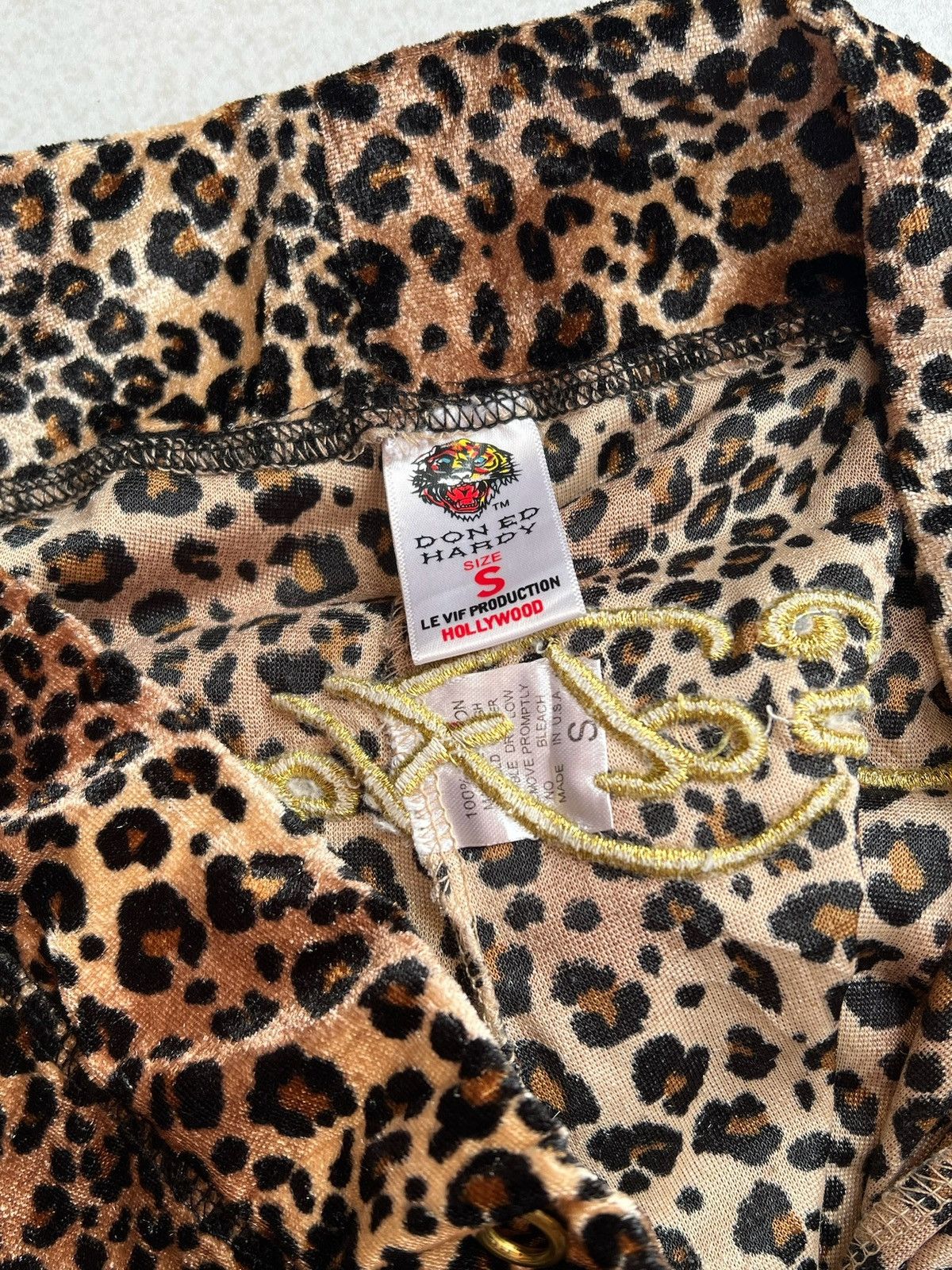 Ed Hardy Ed Hardy Leopard Printed Velvet Track Suit Size S / US 4 / IT 40 - 9 Thumbnail