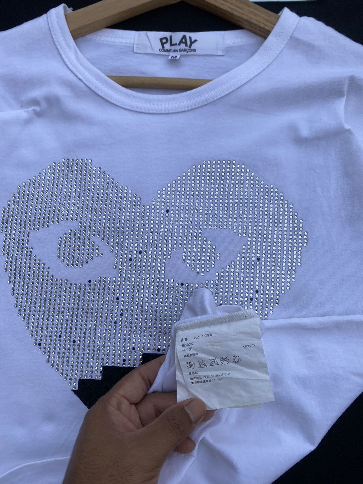 Comme des Garcons Rare Comme Des Garcons CDG Play Swarovski Tee Size US S / EU 44-46 / 1 - 15 Thumbnail