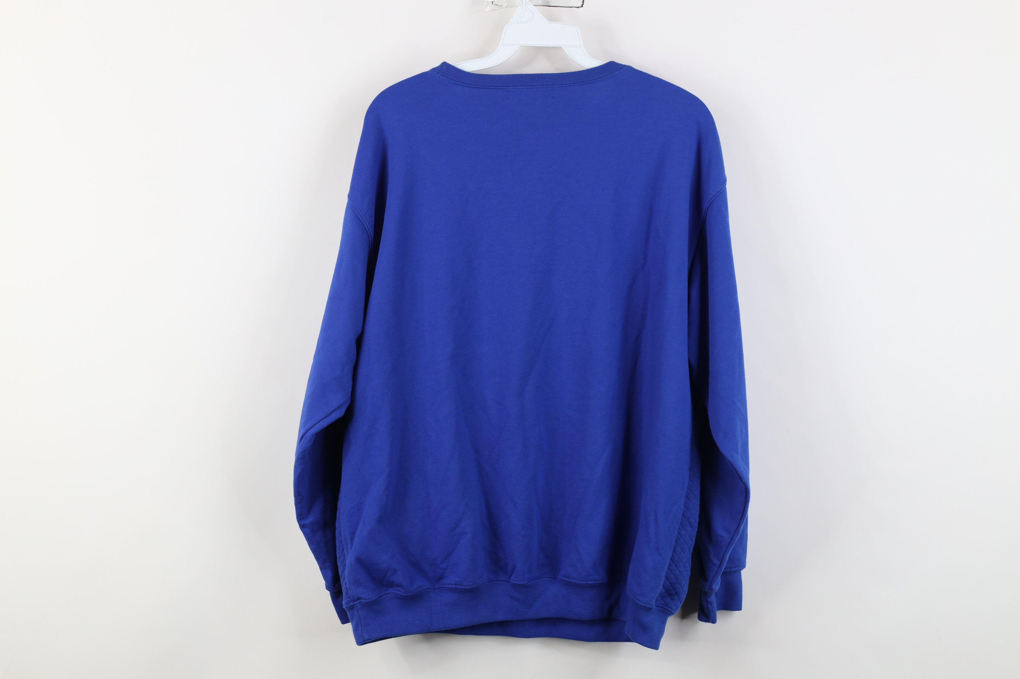 Vintage Vintage 90s Streetwear Lightweight Flower Sweatshirt Blue Size L / US 10 / IT 46 - 13 Thumbnail