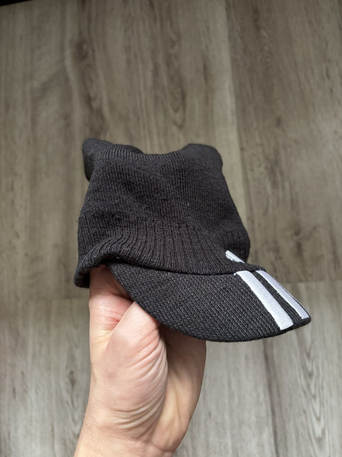 Adidas RARE Adidas Beanie Hat Black Stripes Logo 2010 Archive Size ONE SIZE - 15 Thumbnail