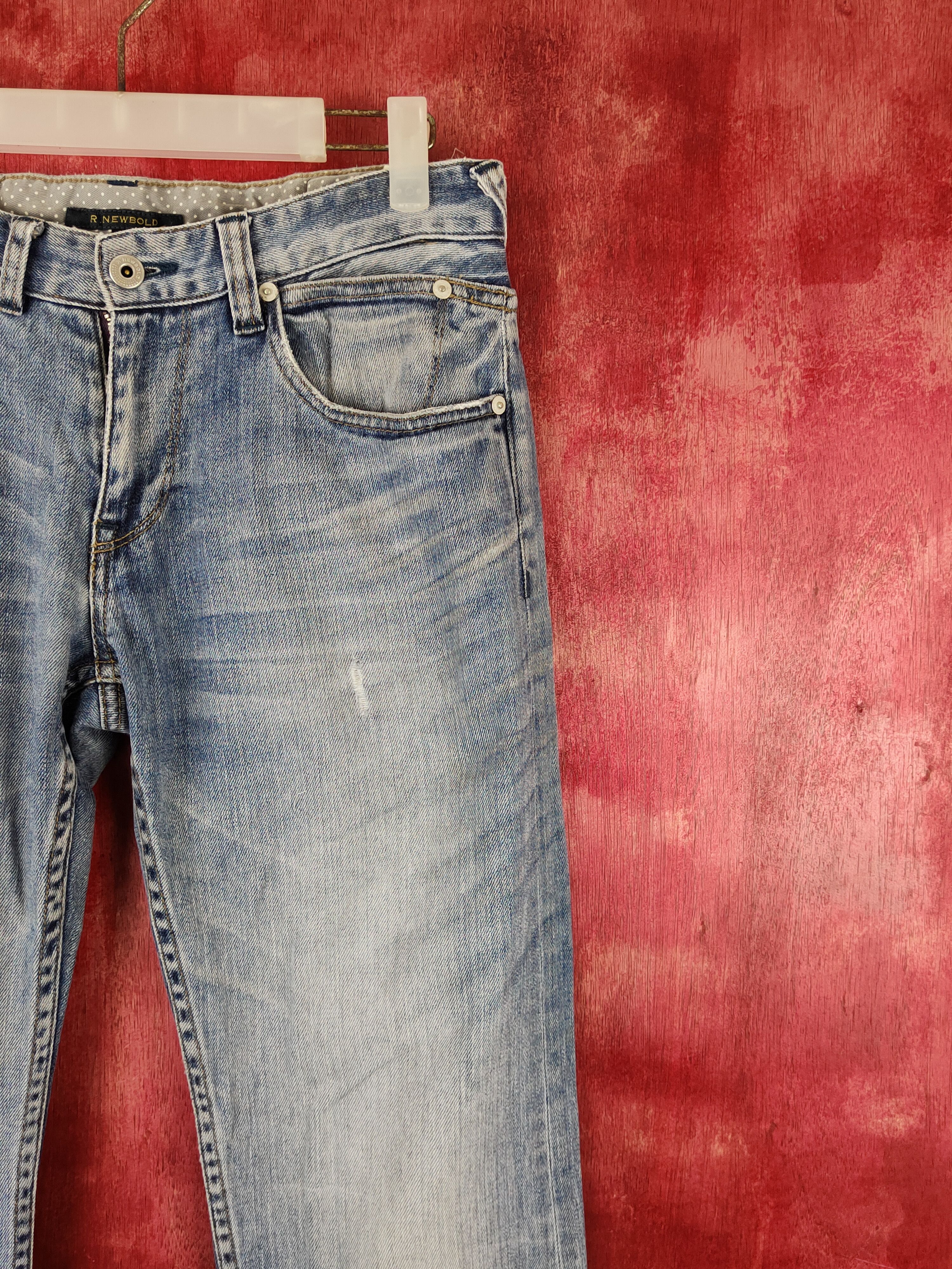 R.Newbold R.Newbold Blue Faded Distressed Ripped Jeans #S1670 Size 30" / US 8 / IT 44 - 5 Thumbnail