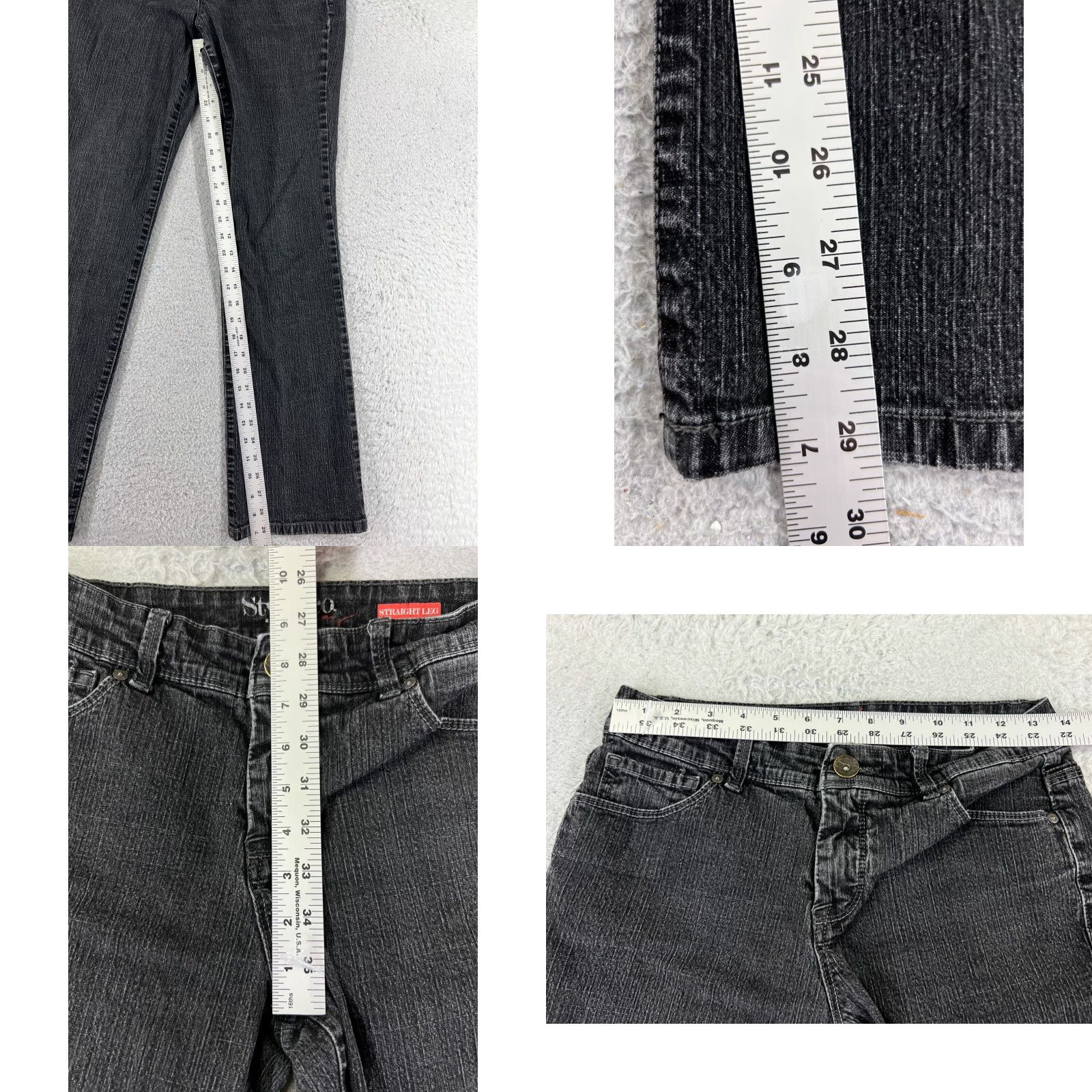 Vintage Style&co. Jeans Women’s Pants Black Cotton Blend Denim Straight Leg 26x29 Regular 4 Vintage? No Size 27" / US 4 / IT 40 - 8 Thumbnail