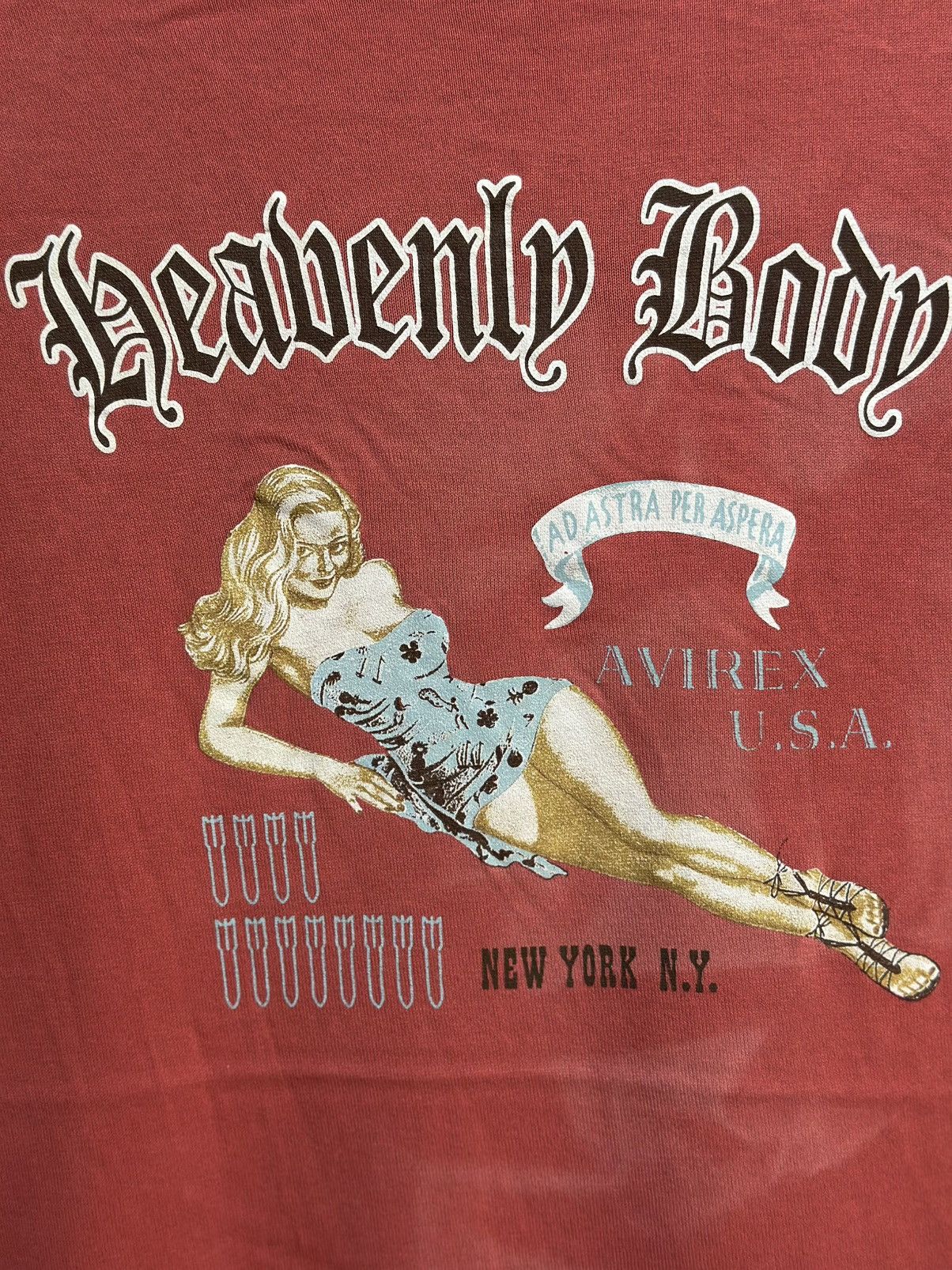Avirex × Vintage Vintage Avirex Heabenly Body Sun Faded Tee Size US M / EU 48-50 / 2 - 10 Thumbnail