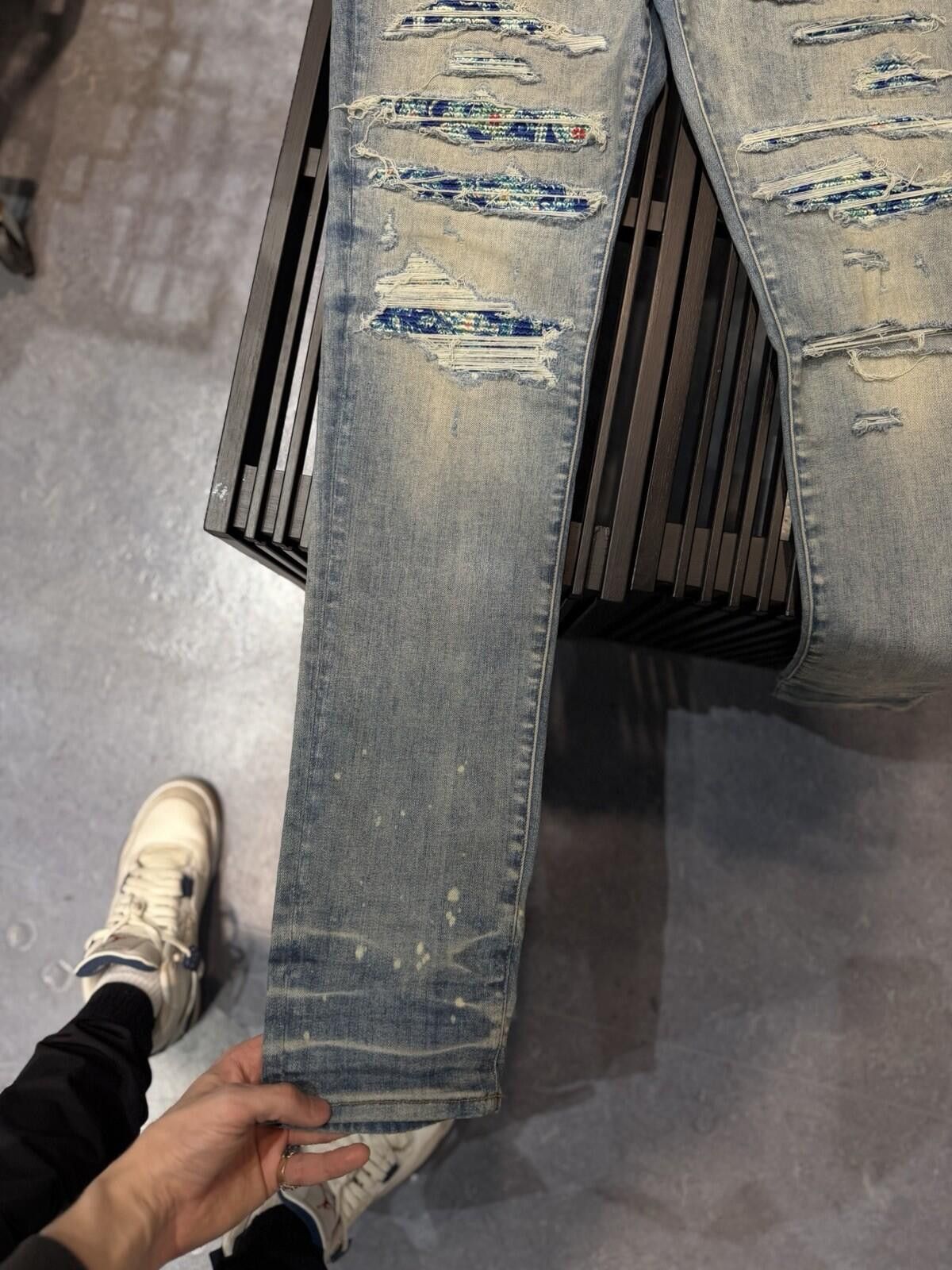 Amiri Size 38 - Amiri Blue MX1 Blue Patch Jeans 100% Authentic Size US 38 / EU 54 - 7 Thumbnail