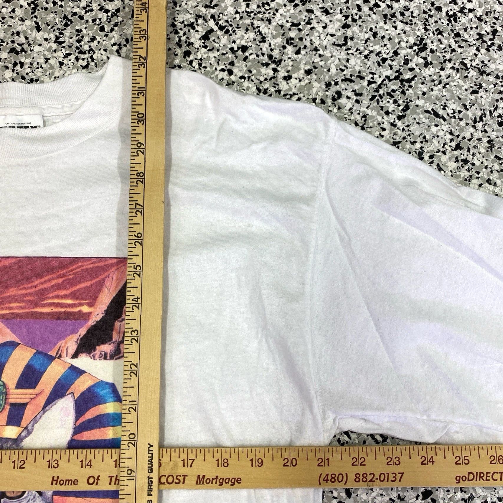 Tultex VINTAGE Cleocatra Funny Cat Long Sleeve T Shirt XL Tultex Men's White Cotton Knit 90s Cat Funny Size US XL / EU 56 / 4 - 2 Thumbnail