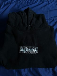 1998 Supreme Black on Black Box Logo #jualsupreme