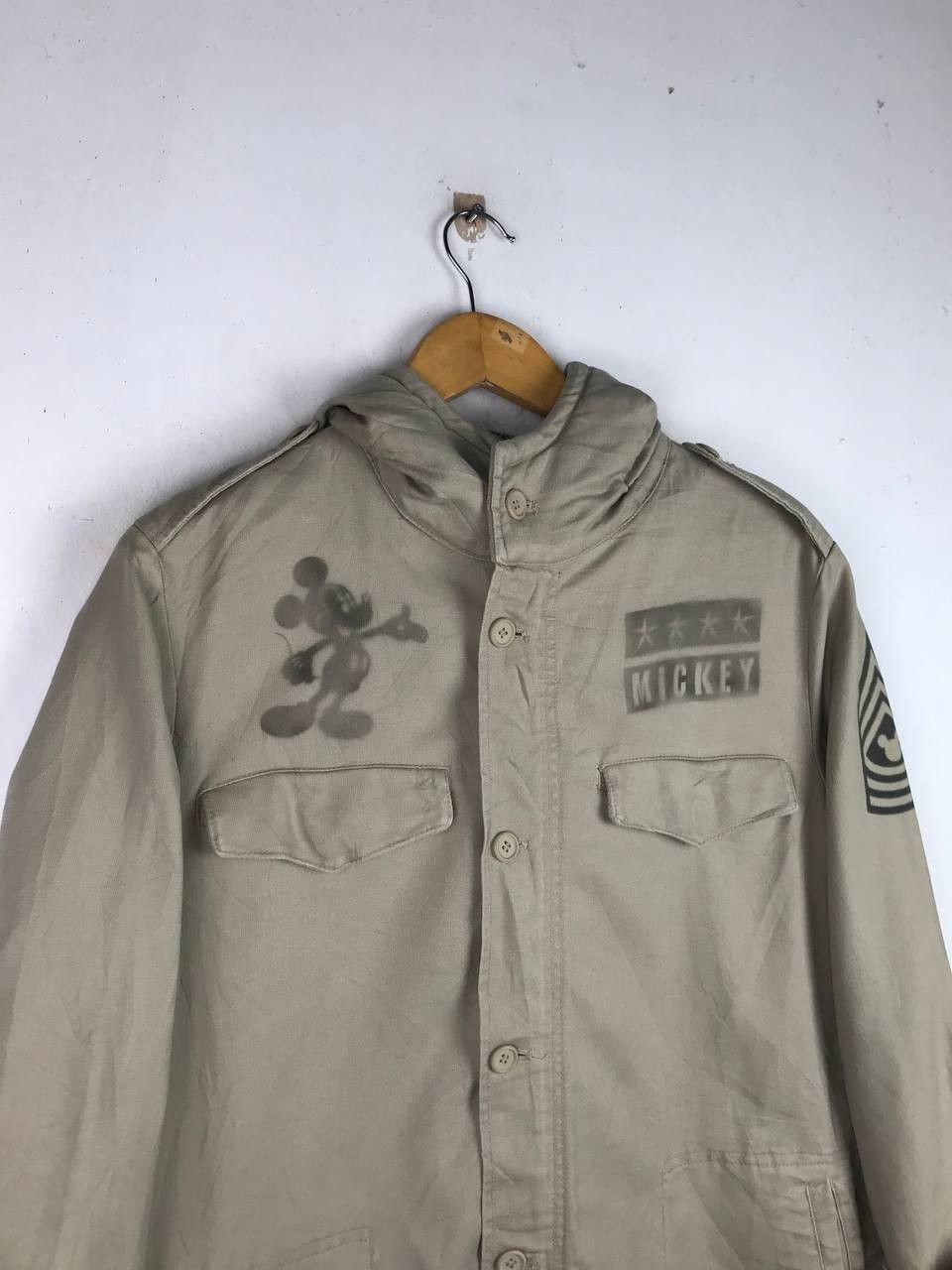 Mickey Mouse × Vintage Vintage Mickey Mouse Military Long Jacket Rare Design Size US L / EU 52-54 / 3 - 7 Thumbnail