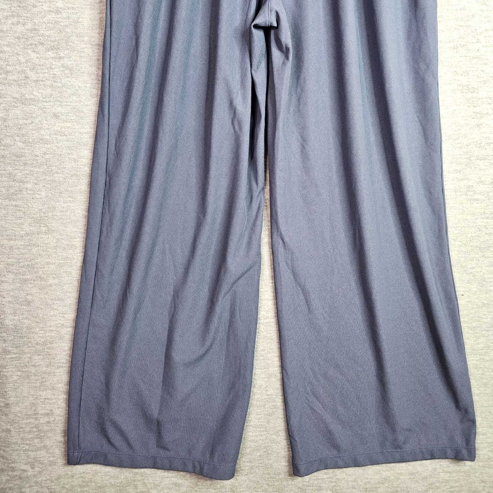 Vintage Halara Women’s Pants Size L Blue Gray Elastic Waist NWT Wide Leg Casual Comfortable Polyester Elastane Regular Mens/Womens? Size 36" / US 14 / IT 50 - 4 Thumbnail