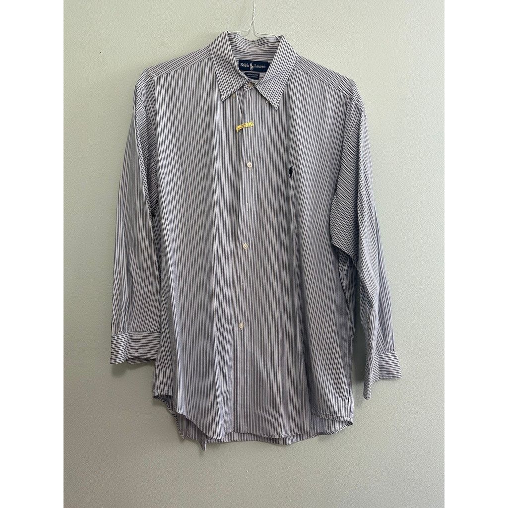 Ralph Lauren Ralph Lauren blue striped Yarmouth button down size 16.5 Size US L / EU 52-54 / 3 - 2 Thumbnail
