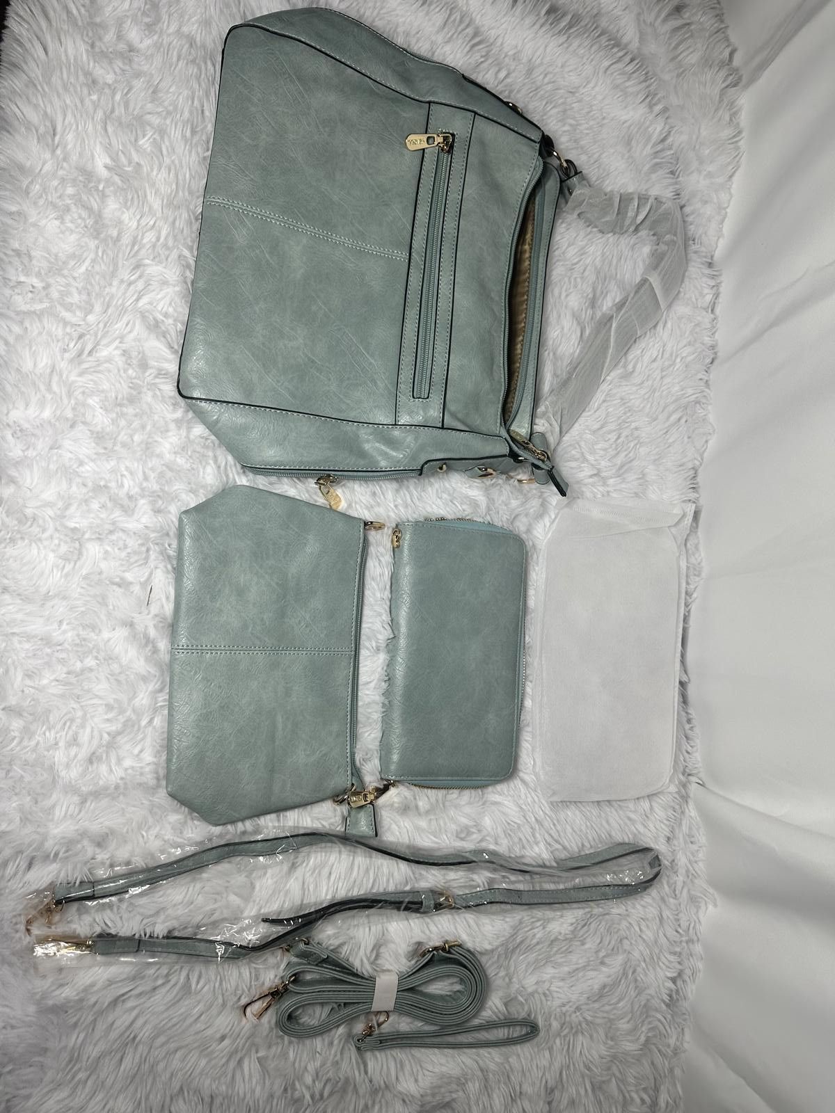 Genetic Manipulation Shinichiro Kuriya YZAOLL Light Blue Faux Leather Multi-Piece Handbag Set Size ONE SIZE - 3 Thumbnail
