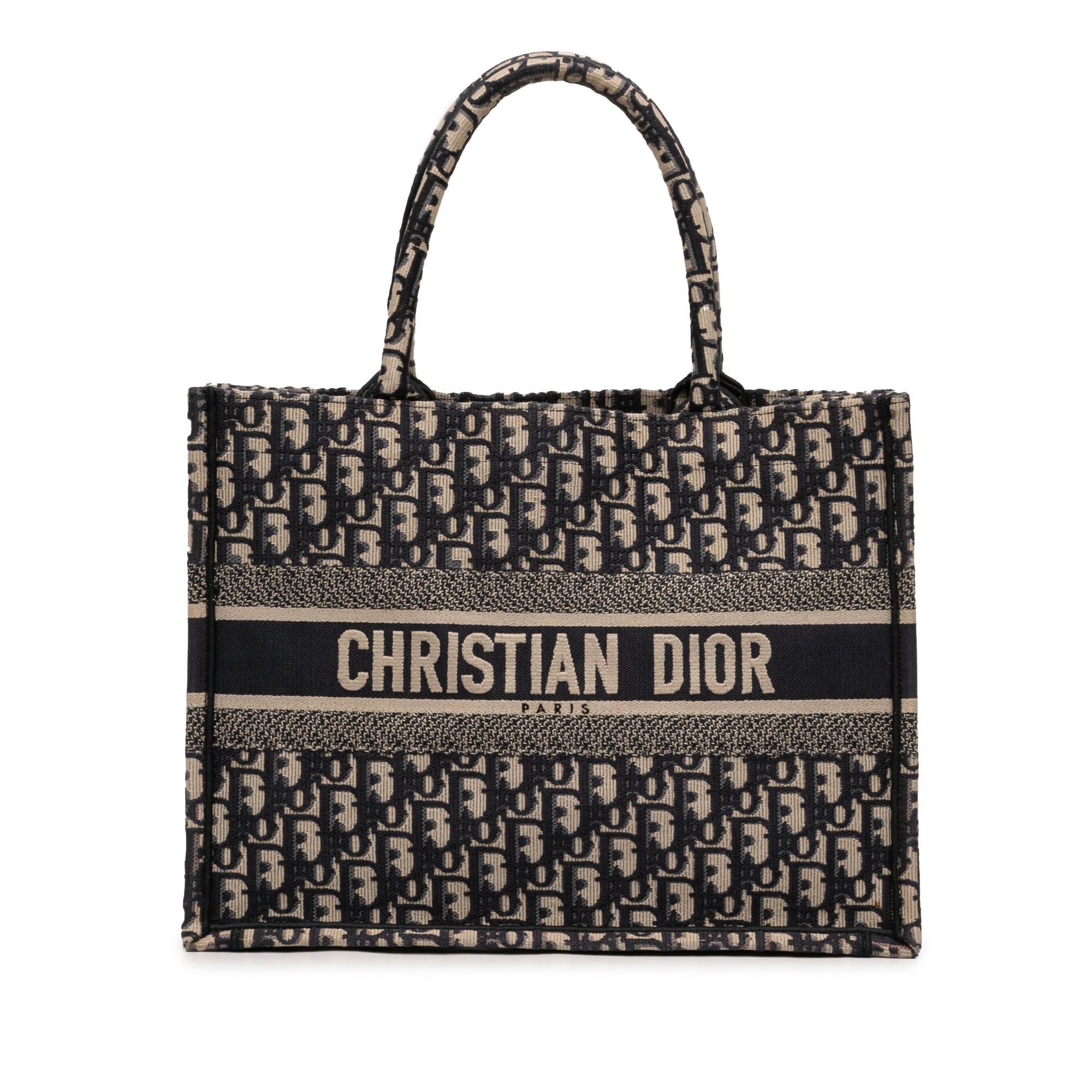 Dior Medium Oblique Embroidered Canvas Book Tote Size ONE SIZE - 1 Thumbnail