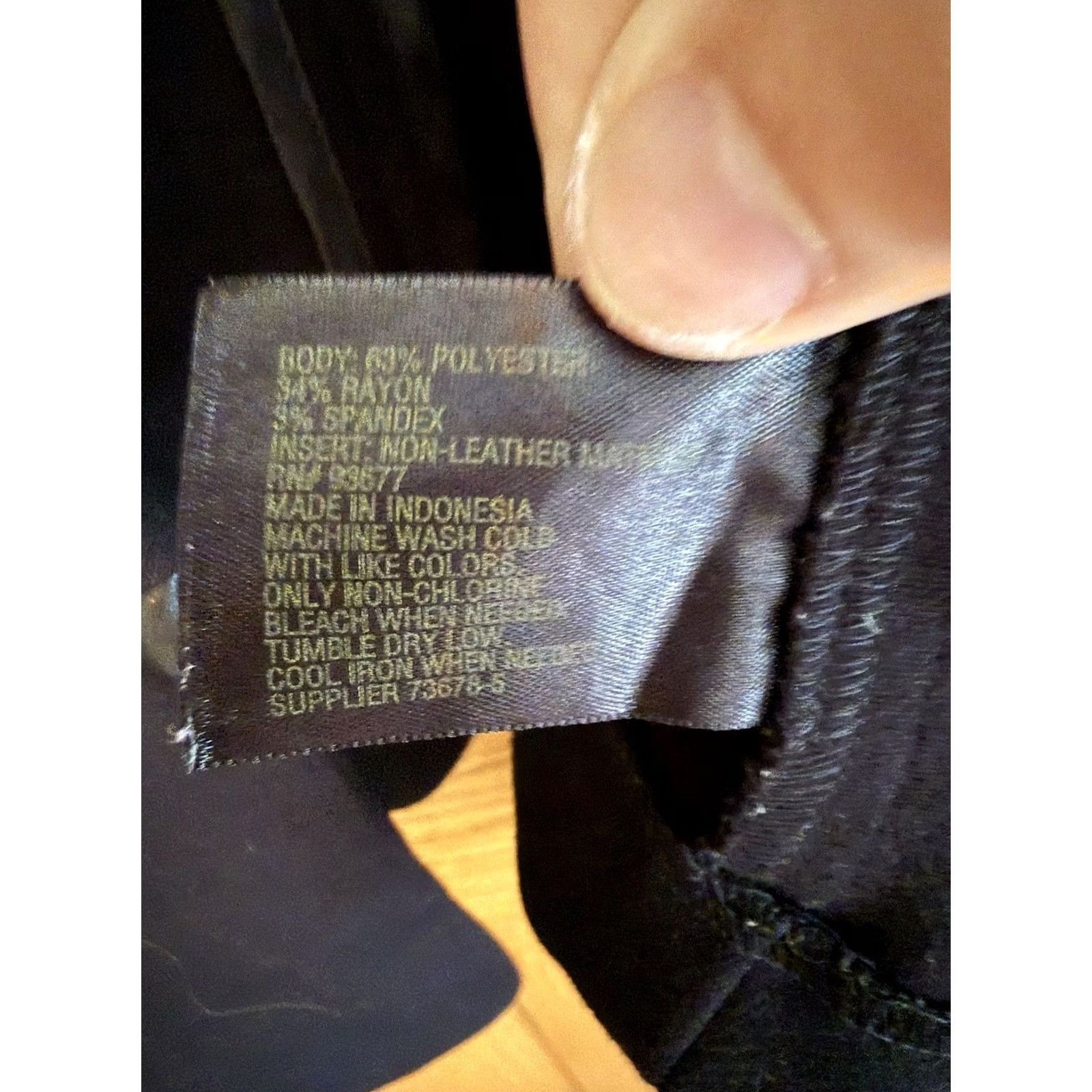 Worthington Worthington Black Blazer Womens Open Front Faux Leather Trim 2X Business Work Size XXL / US 16-18 / IT 52-54 - 3 Thumbnail