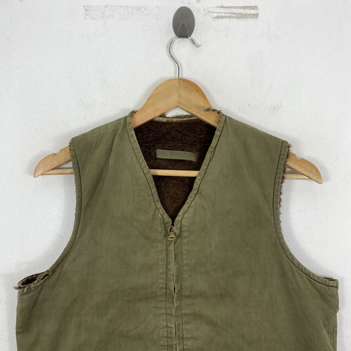 Vintage Vtg 60s Canvas Work Vest Conmar Zip Olive Green S Rugged Size US S / EU 44-46 / 1 - 3 Thumbnail