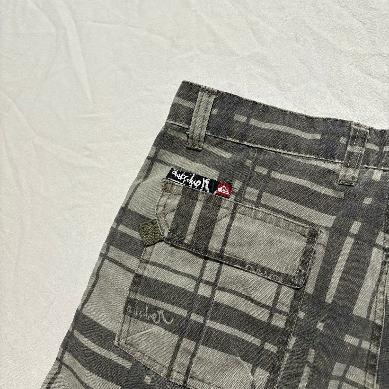 Quiksilver VTG Y2K Quiksilver Striped Baggy Wide Leg Cargo Shorts 30 Size US 30 / EU 46 - 5 Thumbnail