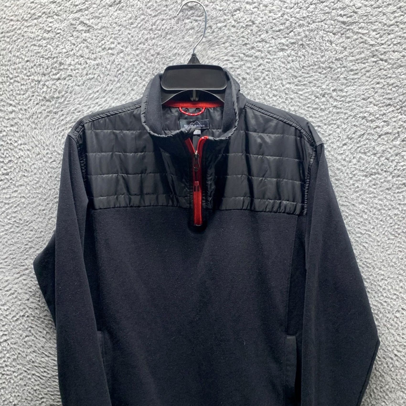 Eddie Bauer Eddie Bauer Sweatshirt Womens Medium Black 1/4 Zip Fleece Pullover Sweater 90s Aztec Size M / US 6-8 / IT 42-44 - 2 Thumbnail