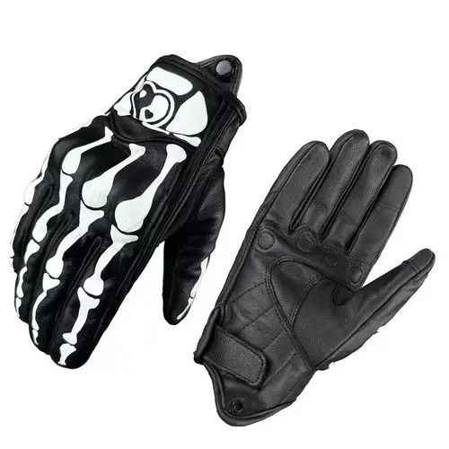 Other Gothic Punk Skull Skeleton Moto Motorcycle Gloves Size 34 - 5 Thumbnail