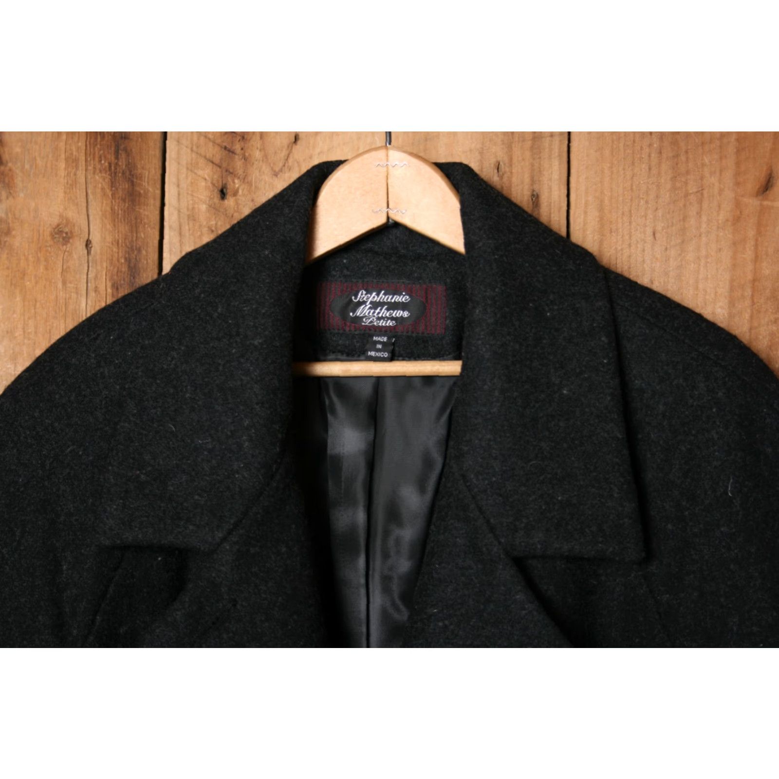 Vintage VINTAGE Stephanie Mathews Coat Overcoat Women 20P 100% Wool Charcoal Gray Long Button Winter Fall Mens Womens Size 3XL / US 20-22 - 2 Thumbnail
