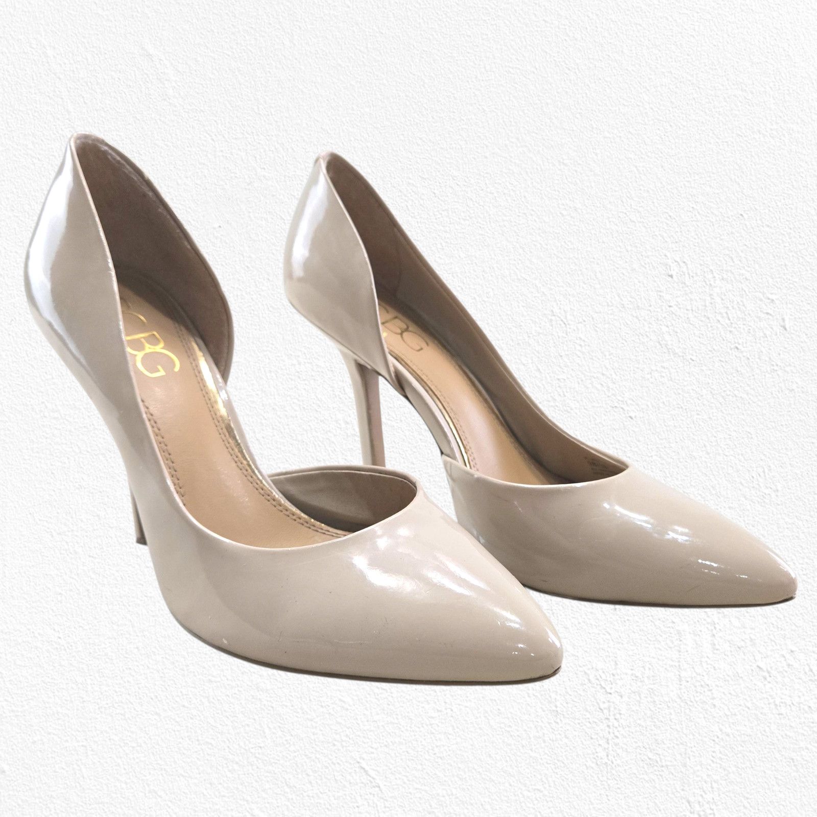 Bcbgmaxazria BCBG Jaze Light Beige Patent Leather D’Orsay Pumps 9 Size US 9 / IT 39 - 2 Thumbnail