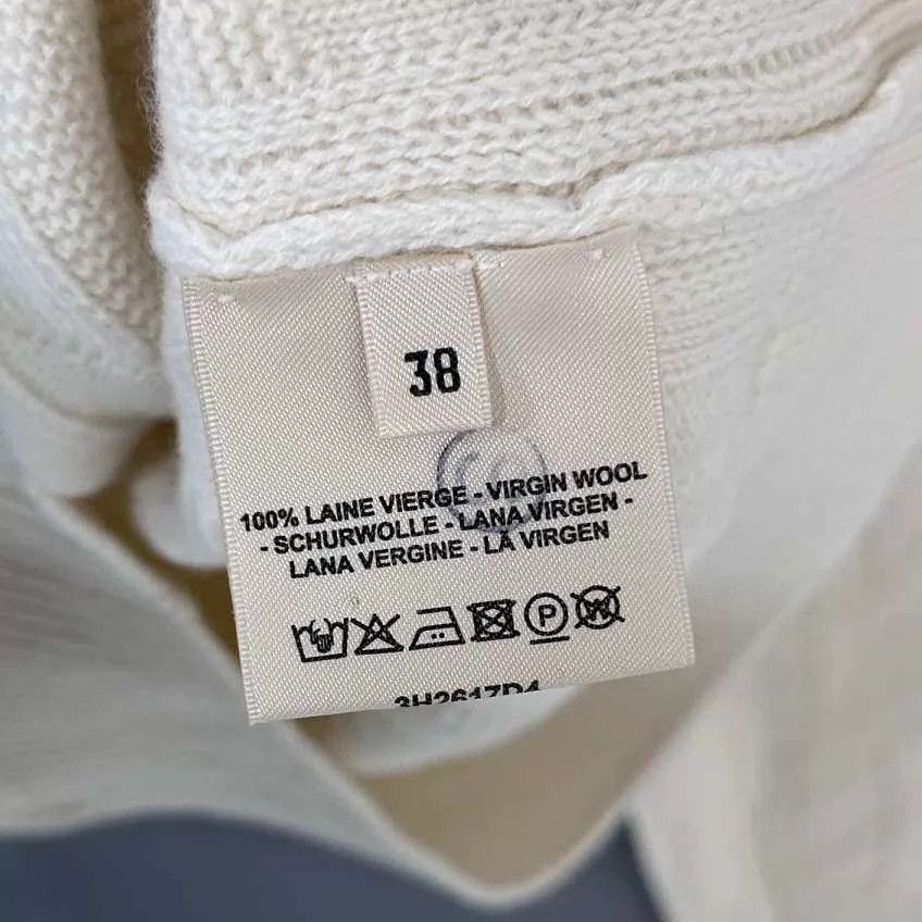 Hermes HERMES cream wool twill H sweater Size S / US 4 / IT 40 - 4 Thumbnail