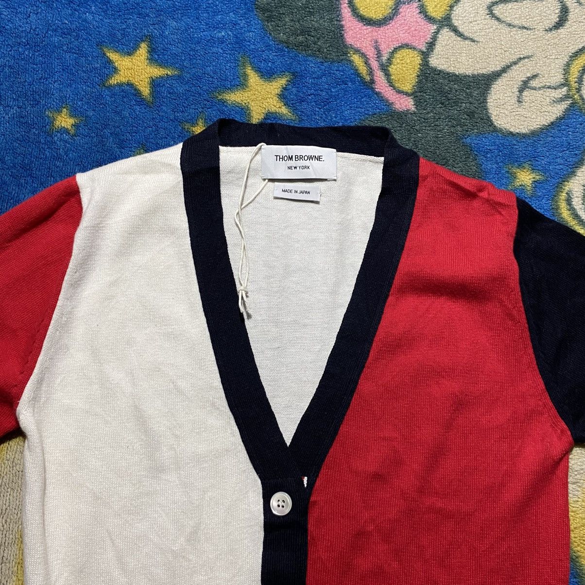 Thom Browne Thom Browne Tricolor Classic V-neck Funmix Cardigan Size XS / US 0-2 / IT 36-38 - 5 Thumbnail