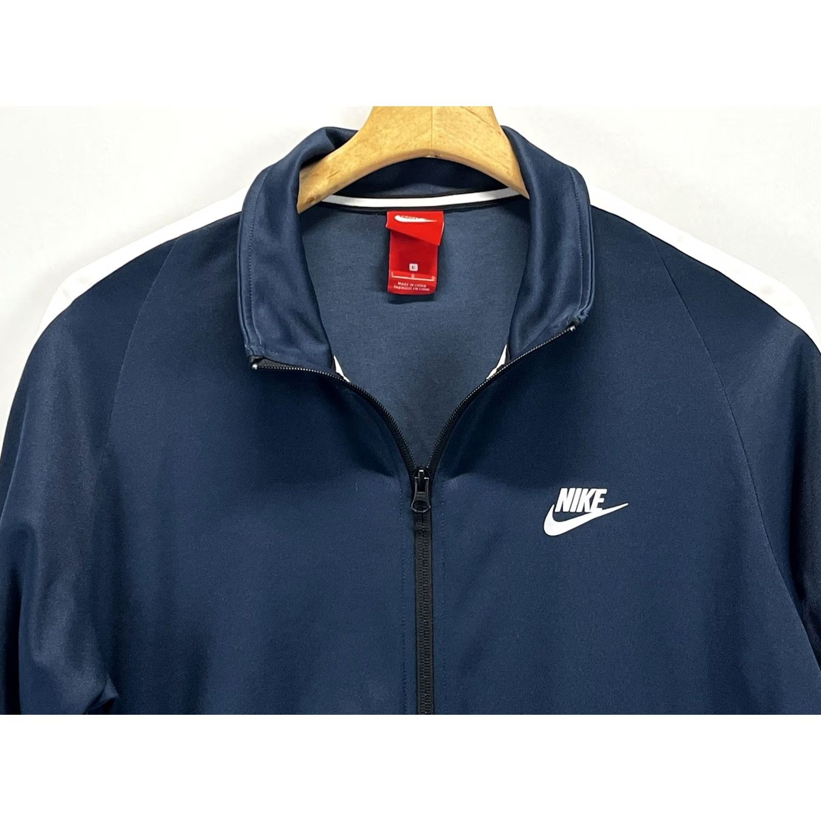 Nike VINTAGE Nike Track Jacket Mens L Navy Logo Full Zip 90s Grunge Y2K Skater Streetwear Boys? Size US L / EU 52-54 / 3 - 3 Thumbnail